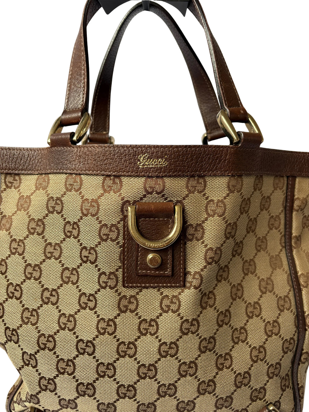 Vintage Gucci GG Monogram Abbey D-Ring handtas