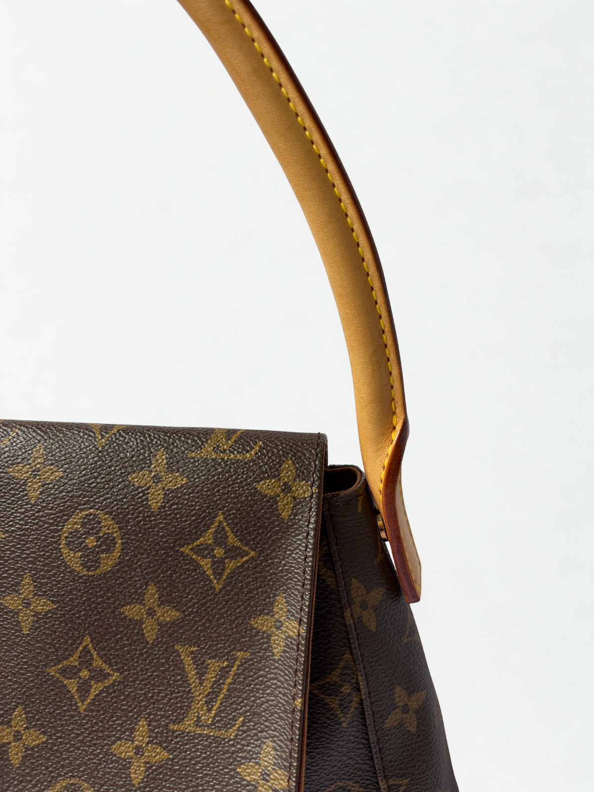 Vintage Louis Vuitton Monogram Looping PM, clean vachetta handle