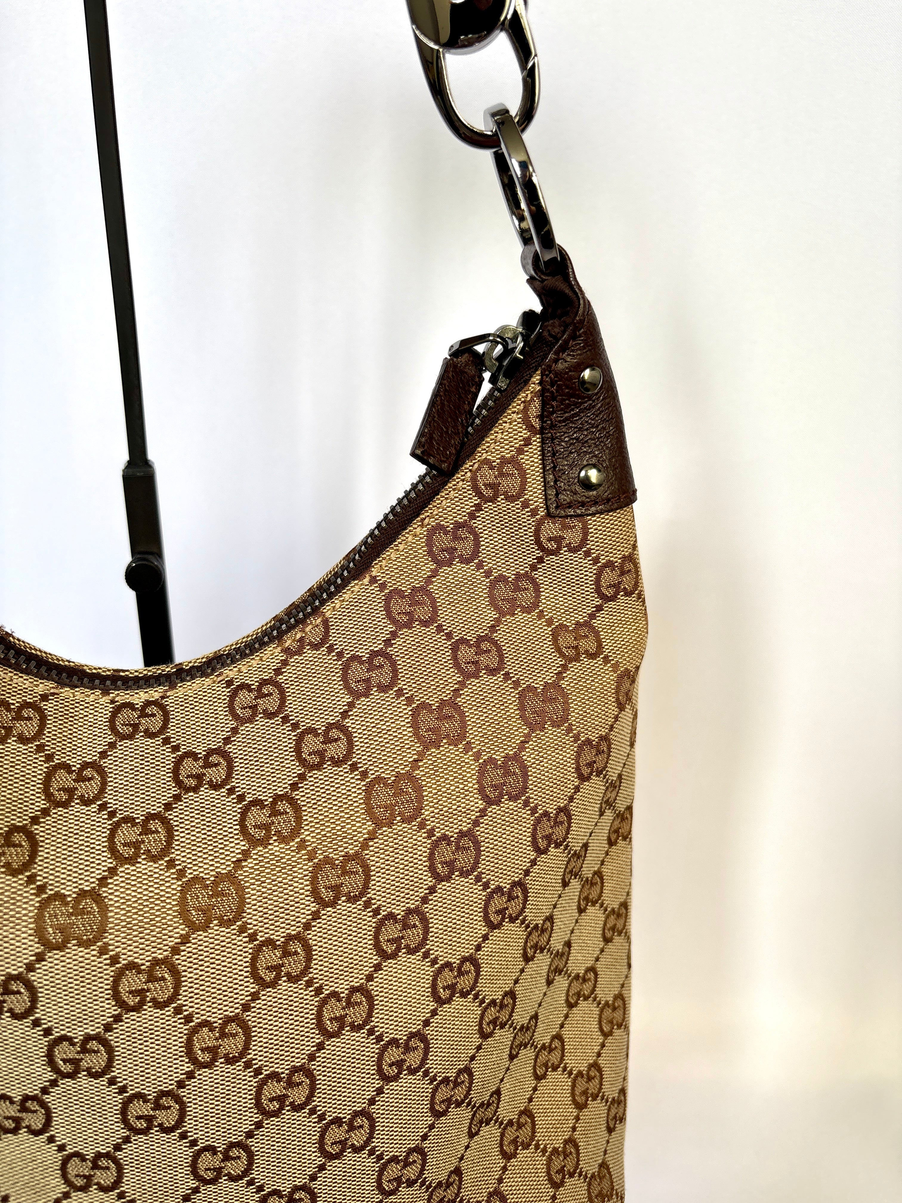 Gucci Monogram Canvas Lock tas beige GG patroon