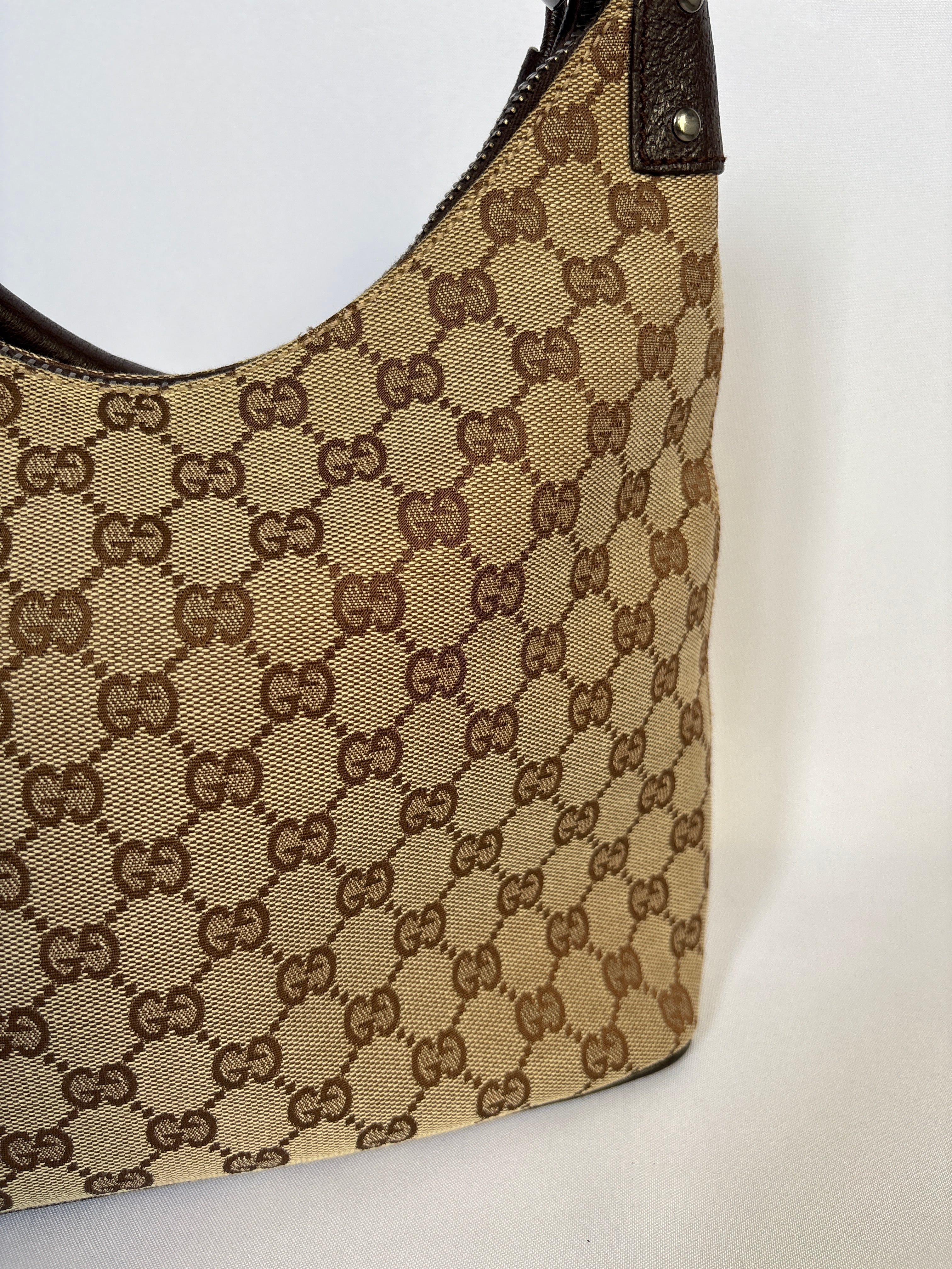 Gucci Monogram Canvas Lock tas beige GG patroon
