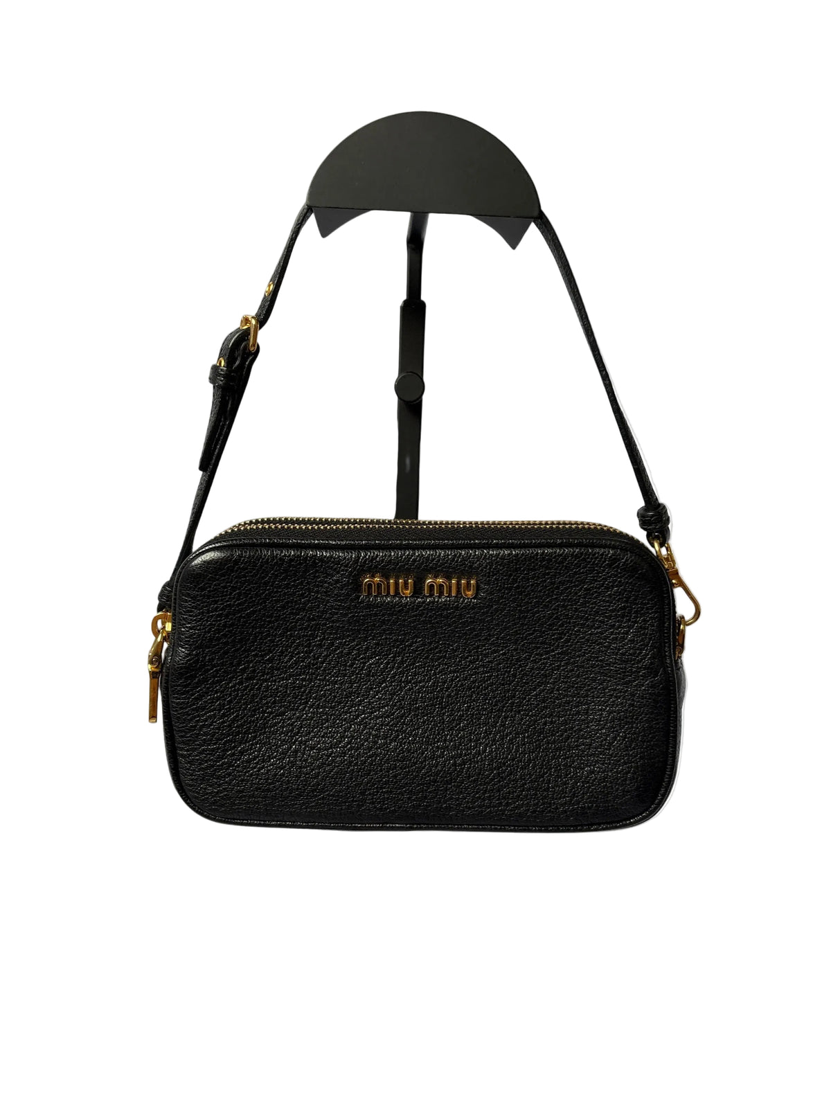 Miu Miu Madras Goatskin Double Zip Pochette