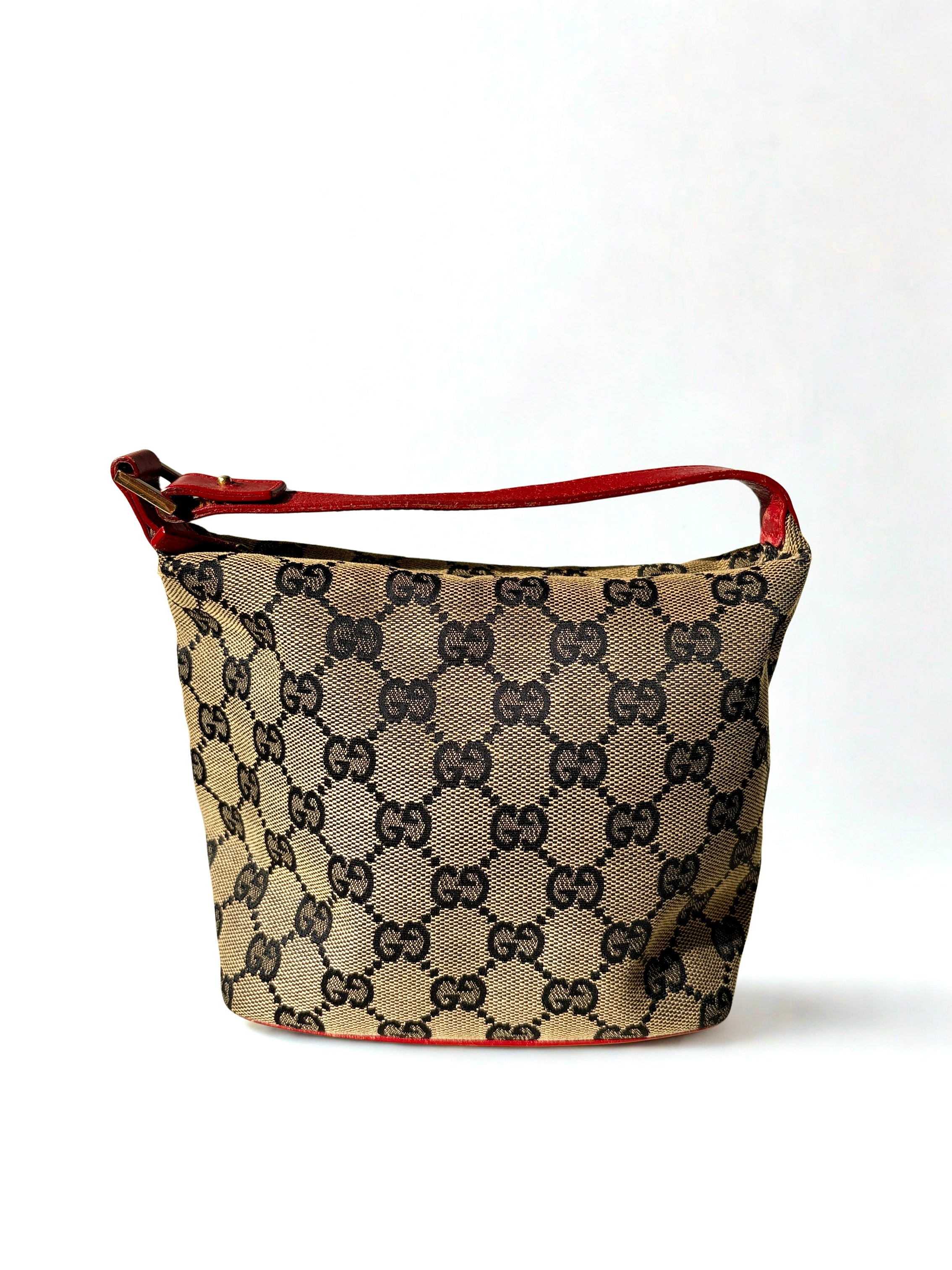 Gucci Monogram Canvas Pochette Boat Mini