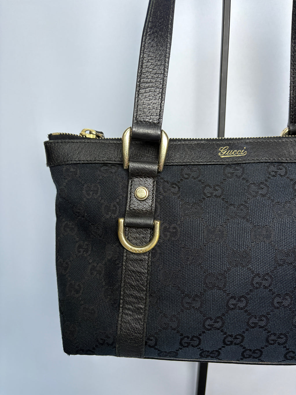 Gucci Abbey Monogram GG canvas zwart