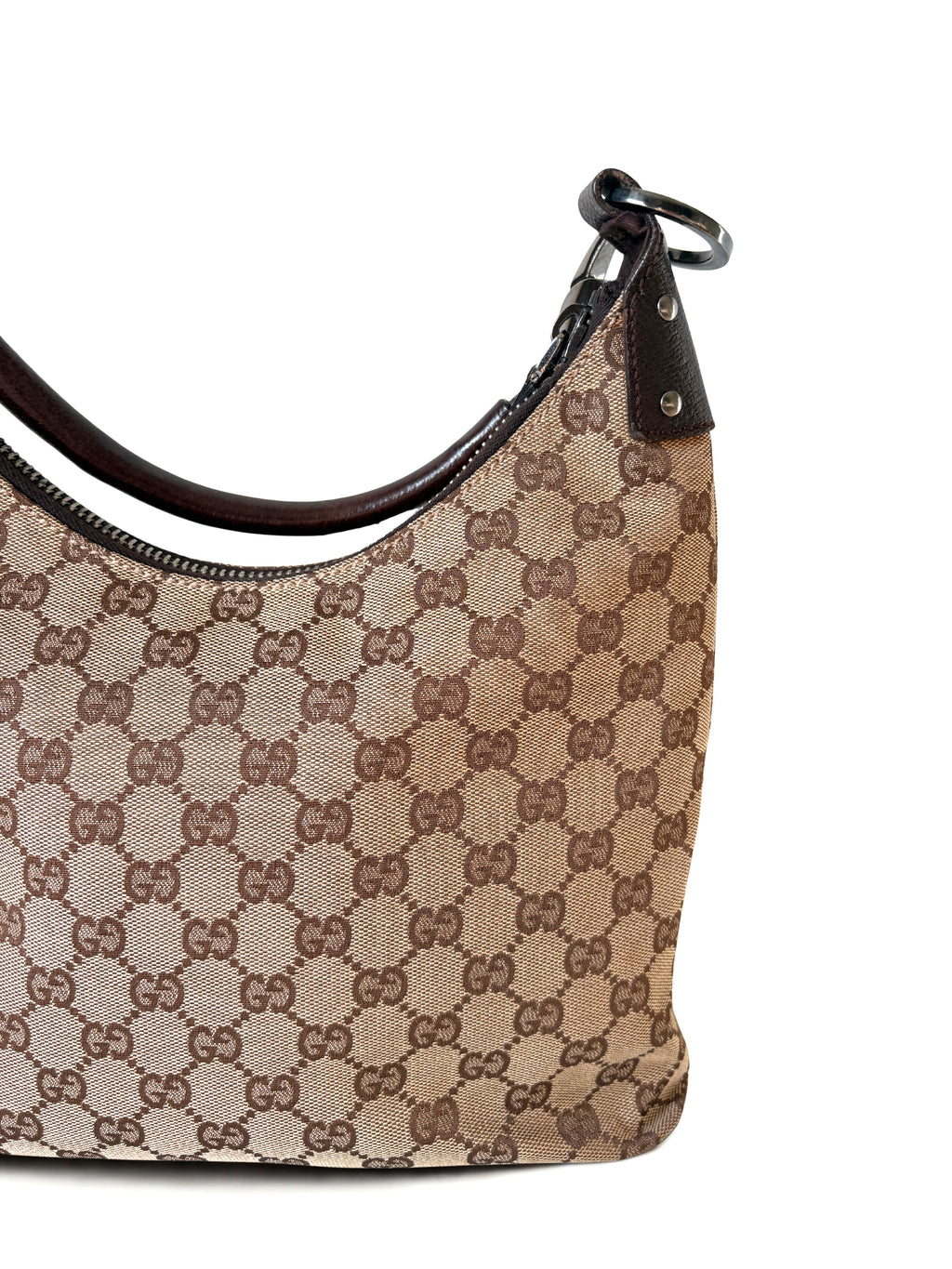 Pre-loved Gucci GG Monogram Lock Hobo tas, uitstekende staat