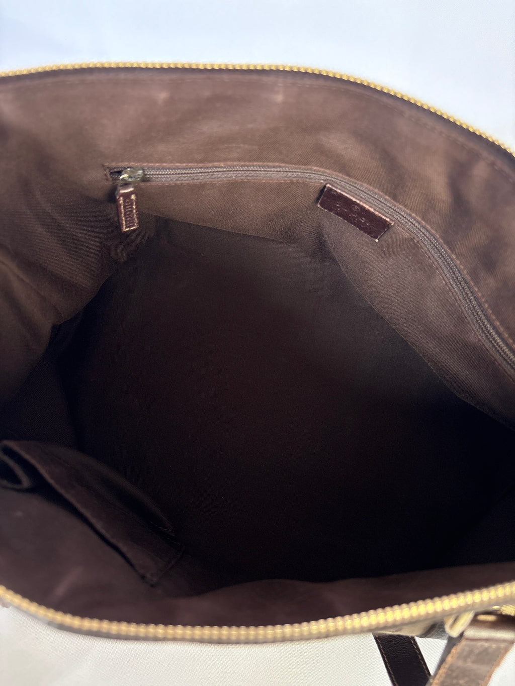 Gucci Abbey Monogram Tote beige GG canvas vintage binnenzijde schoon