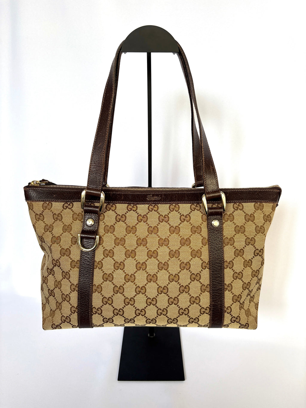 Gucci Abbey Monogram Tote beige GG canvas vintage