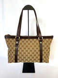 Gucci Abbey Monogram Tote beige GG canvas vintage