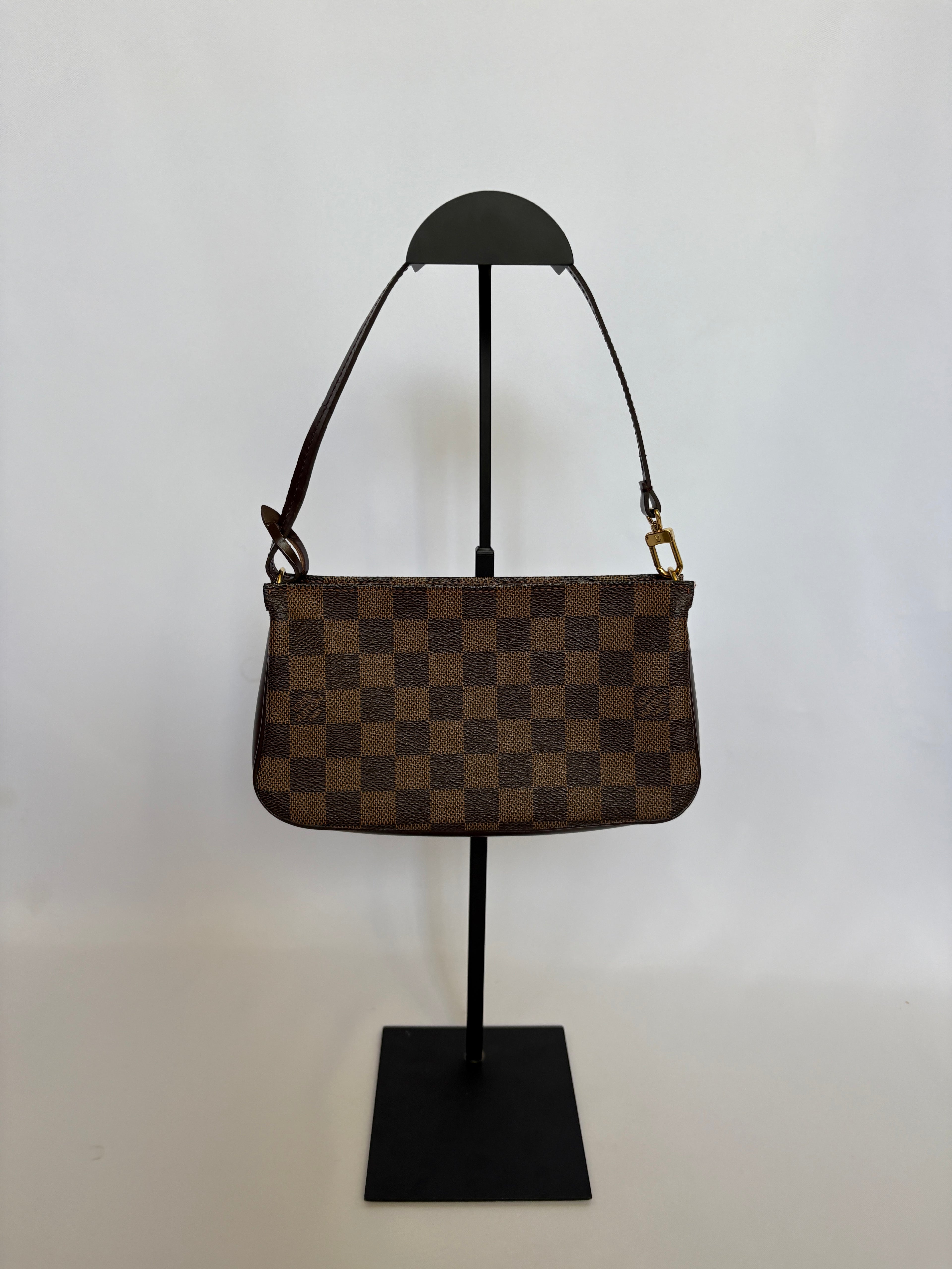 Louis Vuitton Navona pochette damier ebene handtas
