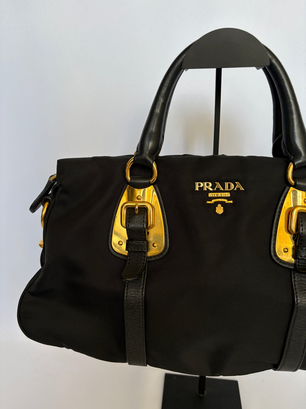 Prada Tessuto nylon handtas zwart