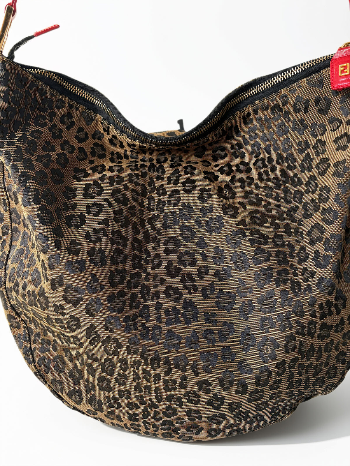 Pre-loved Fendi Leopard Canvas Hobo. Trésor de Lou