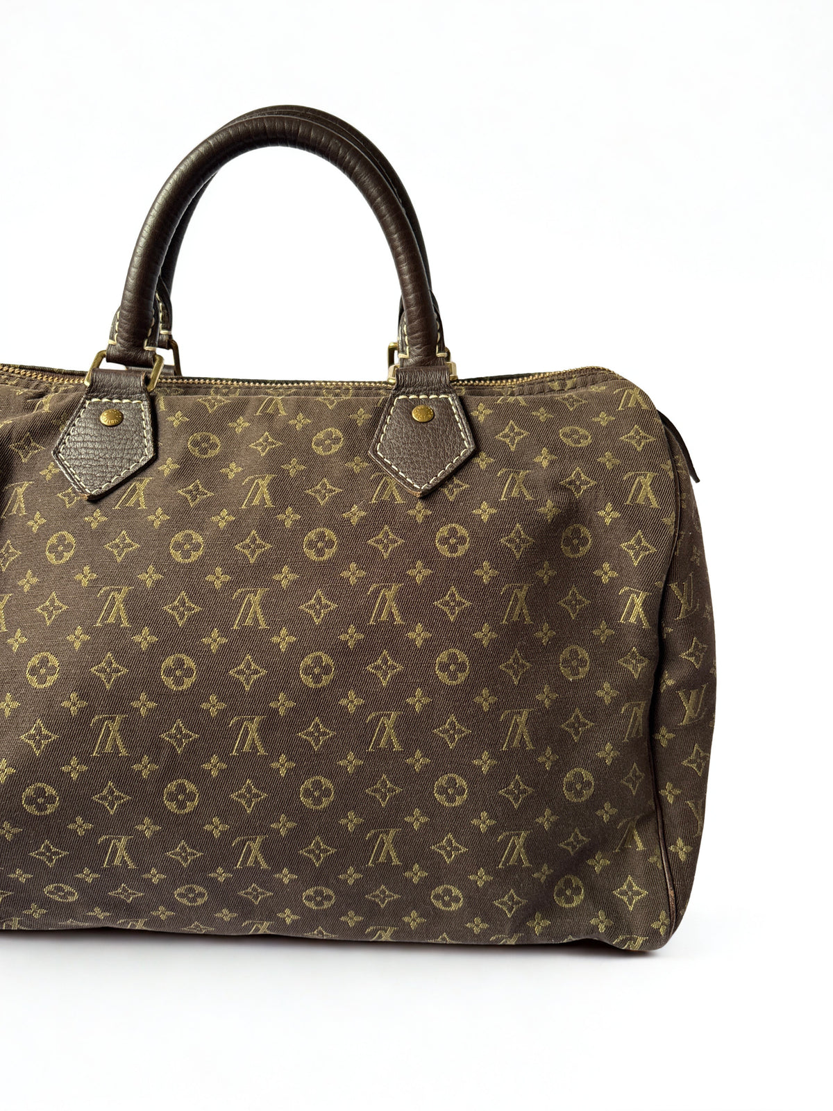 Louis Vuitton Monogram Mini Lin Speedy 30 Close up canvas