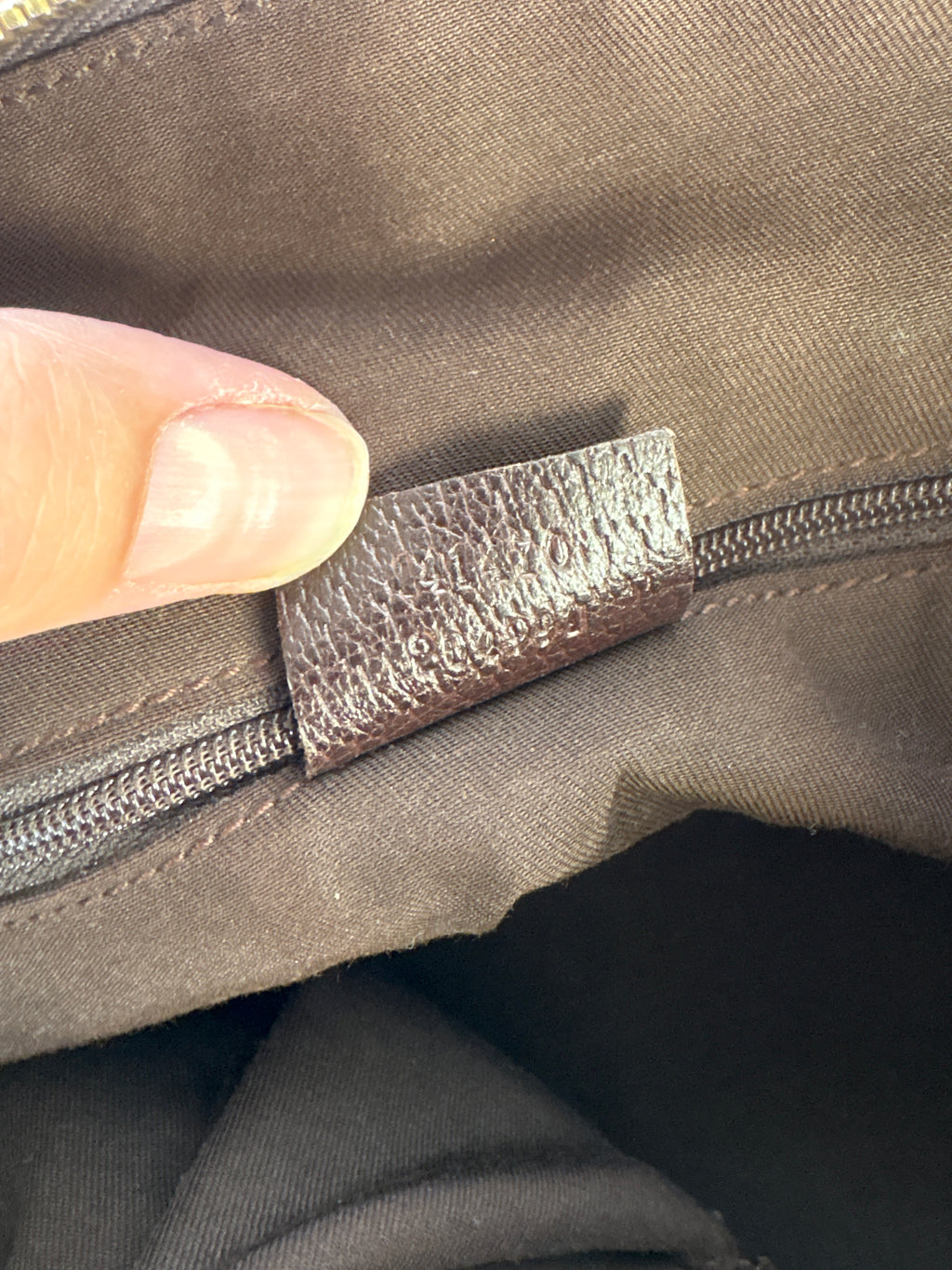 Gucci Abbey Monogram Tote beige GG canvas vintage serienummer