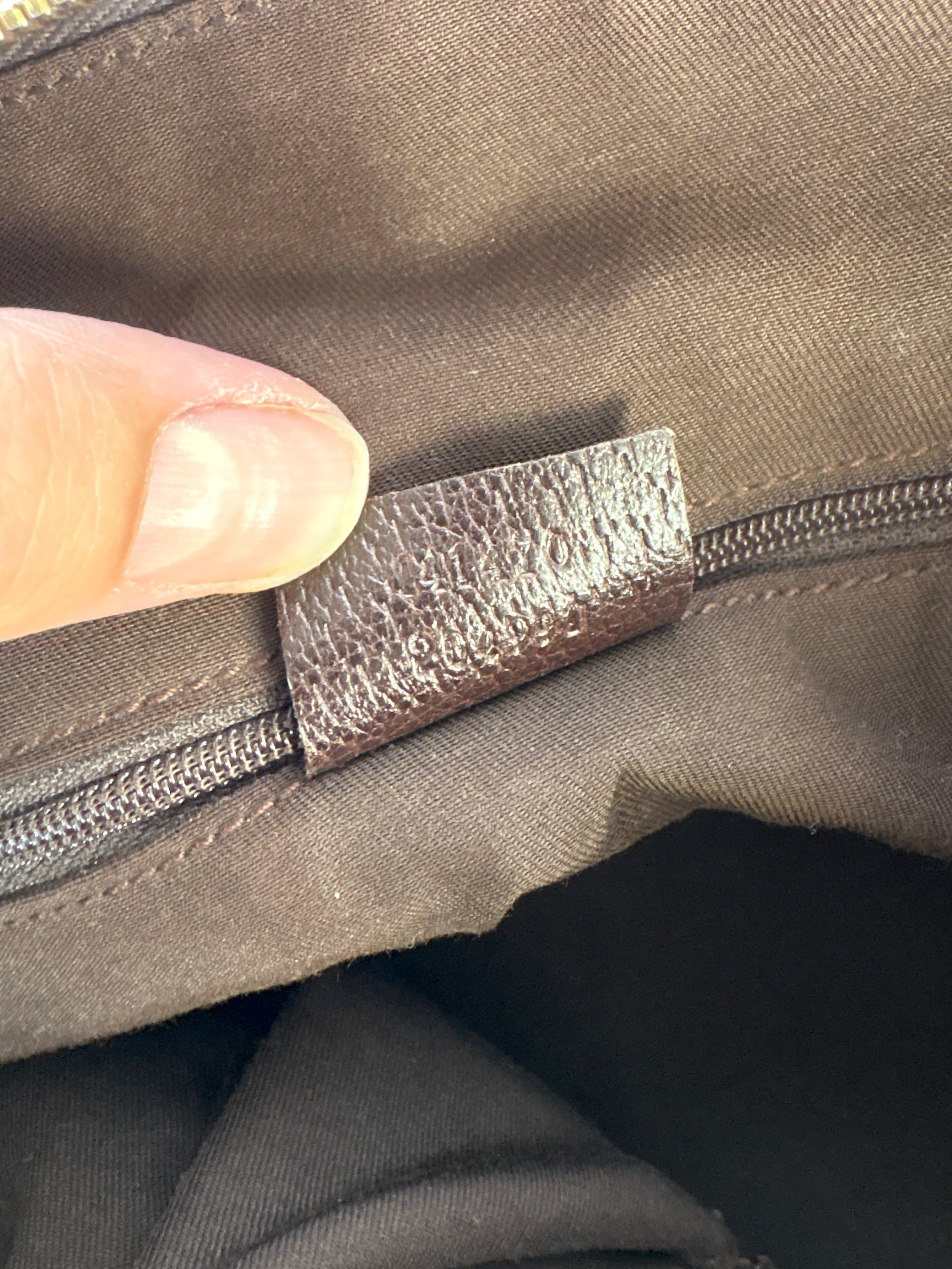 Gucci Abbey Monogram Tote beige GG canvas vintage serienummer