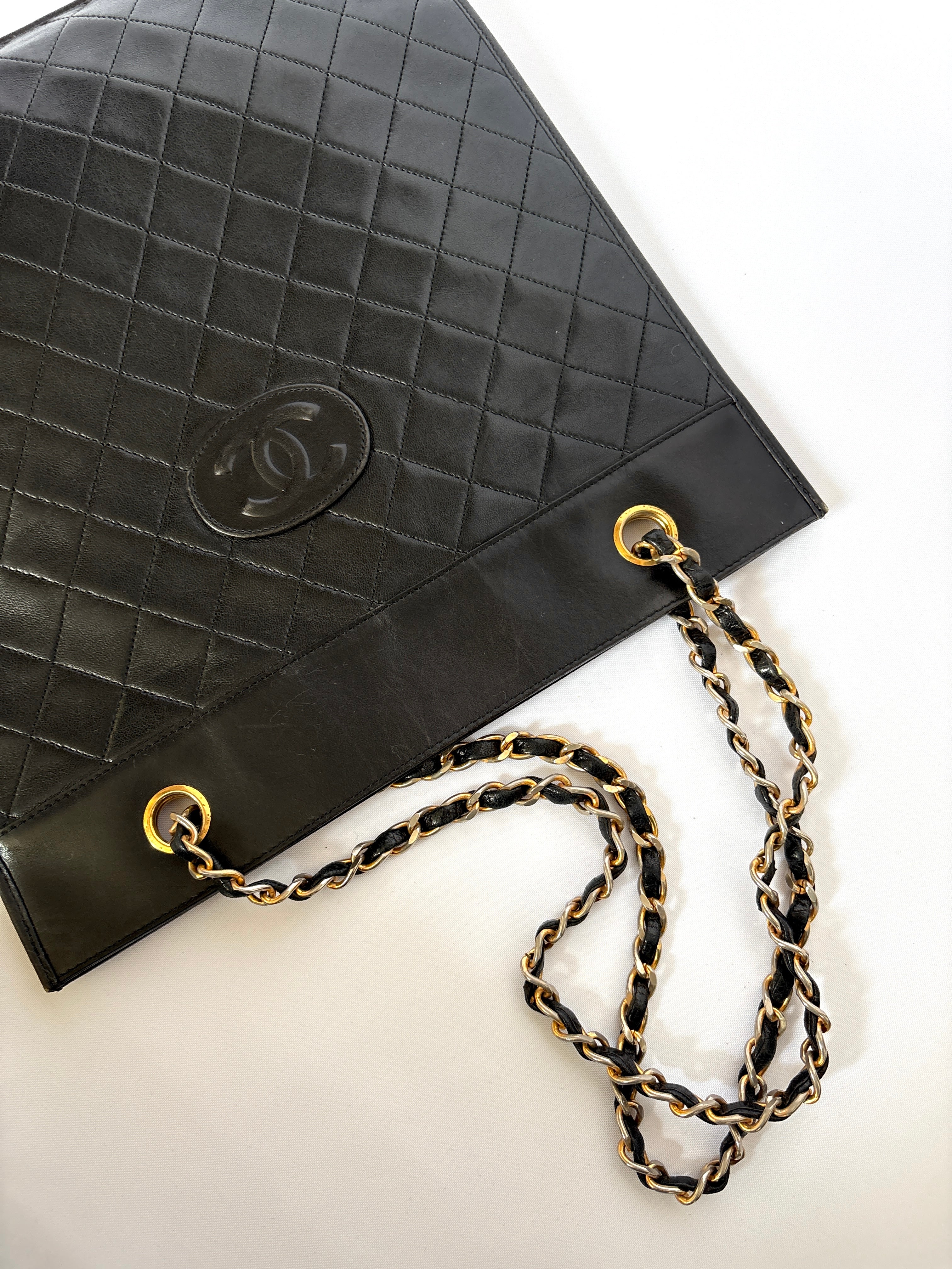 Chanel Vintage CC Tote lambskin