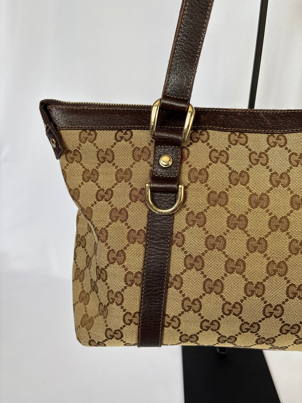 Gucci Abbey Monogram Tote beige GG canvas vintage