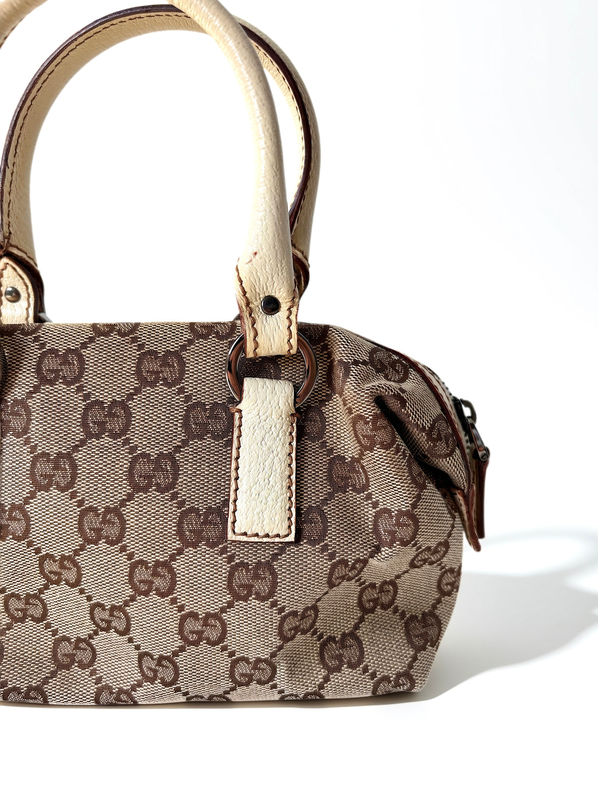 Gucci GG Canvas Mini Boston Beige