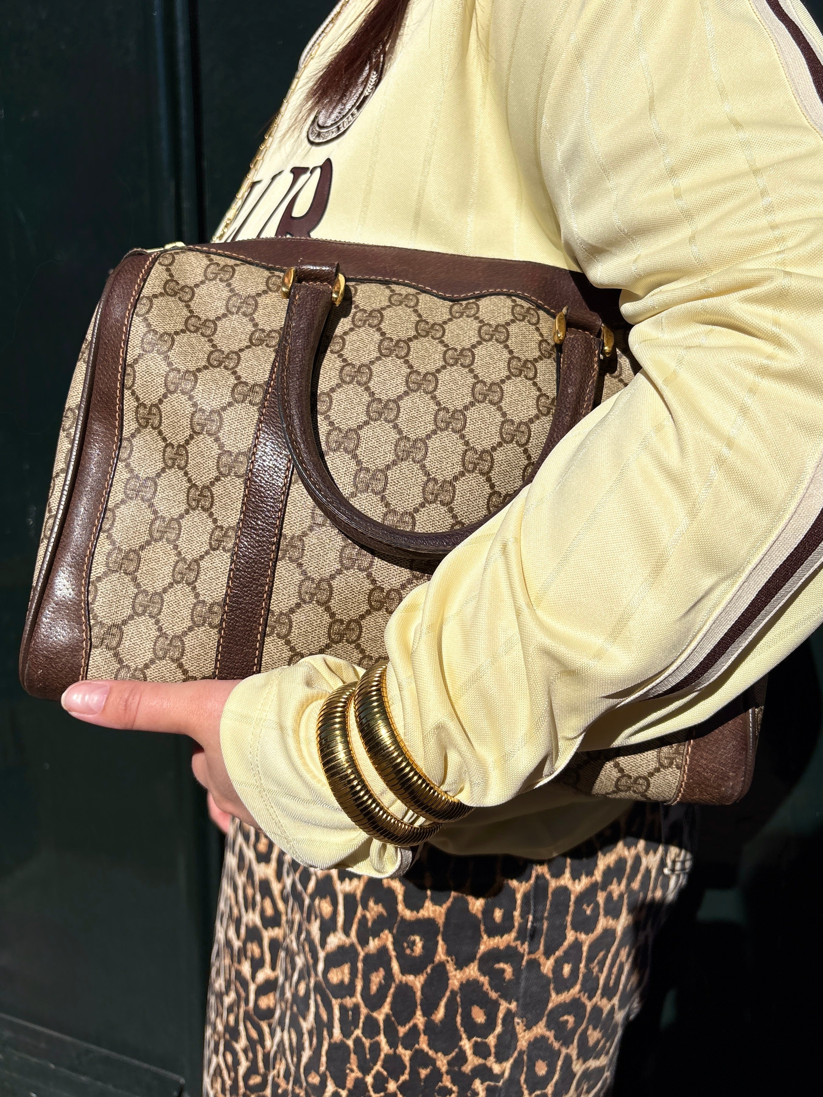 Gucci Monogram Boston Bag