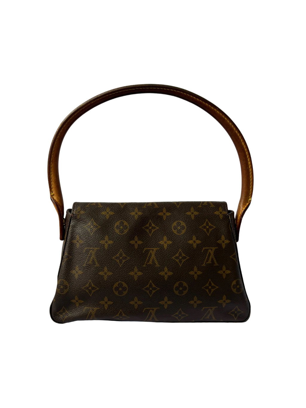 Pre-loved Louis Vuitton Monogram Looping PM, achterzijde bruin canvas