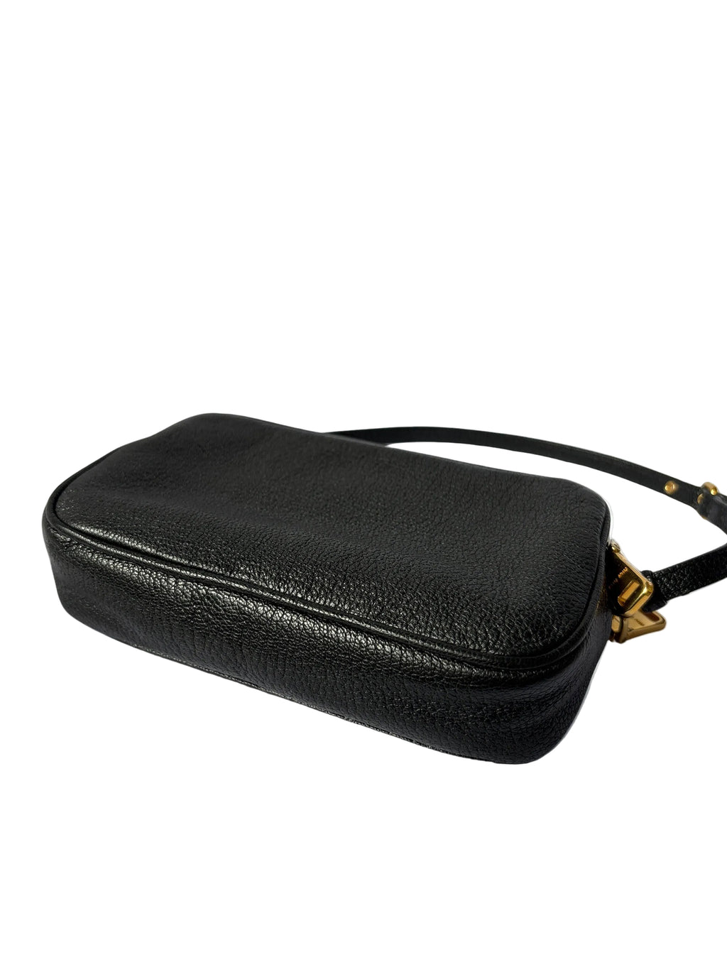 Pre-loved Miu Madras Goatskin Double Zip Pochette achterzijde 