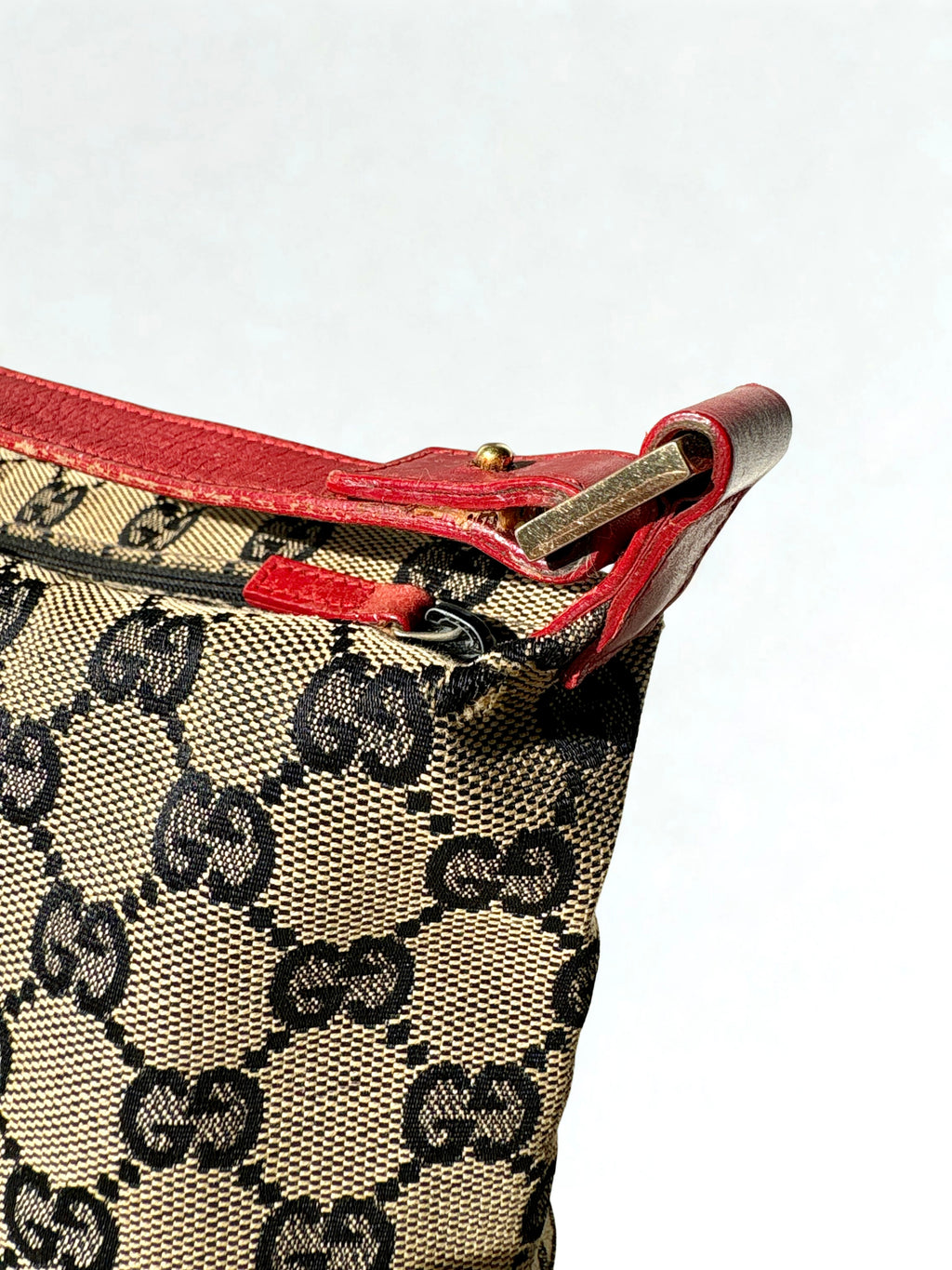 Gucci Monogram Canvas Pochette Boat Mini