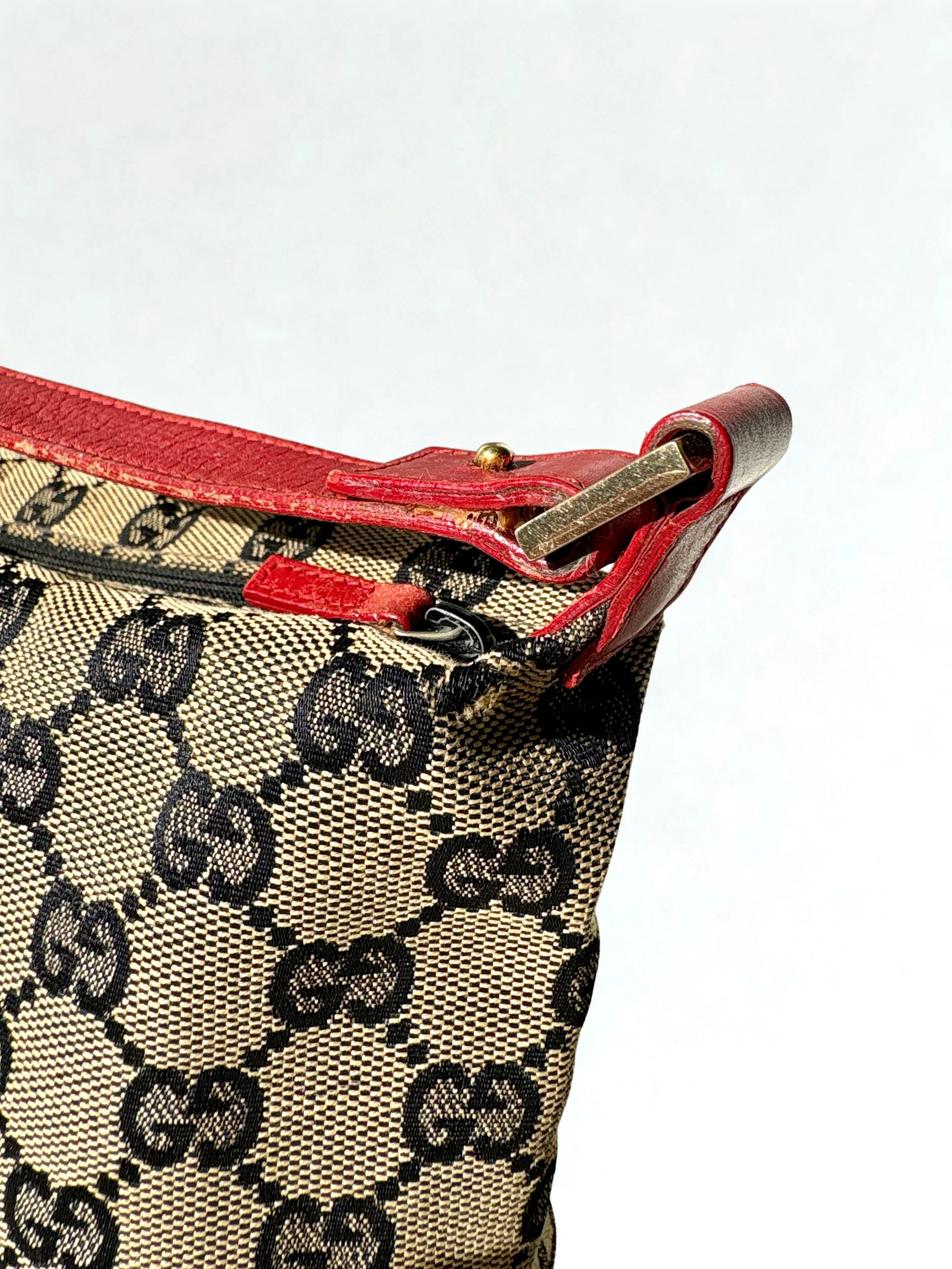 Gucci Monogram Canvas Pochette Boat Mini