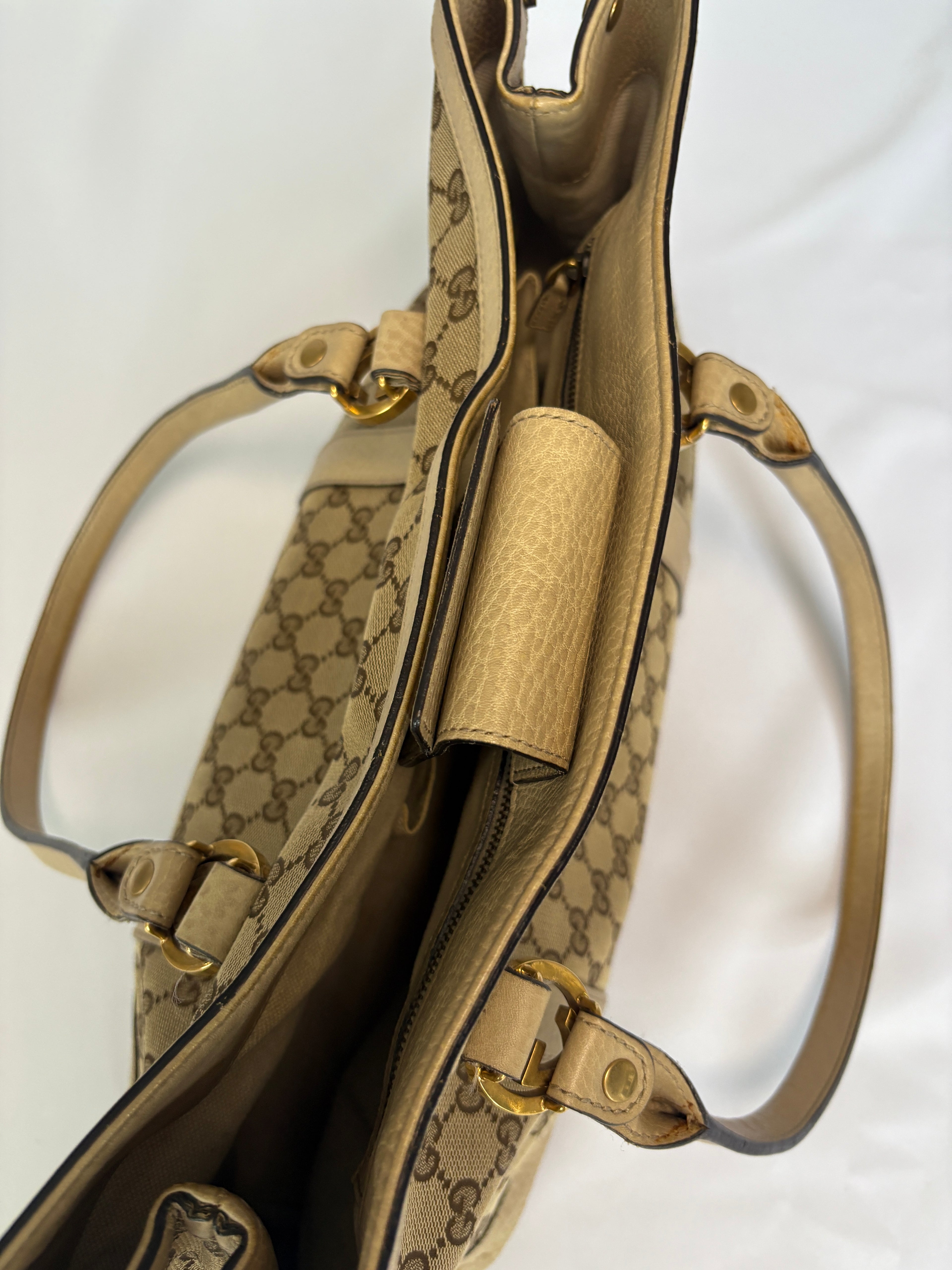  Gucci Canvas Miss GG Tote bovenzijde