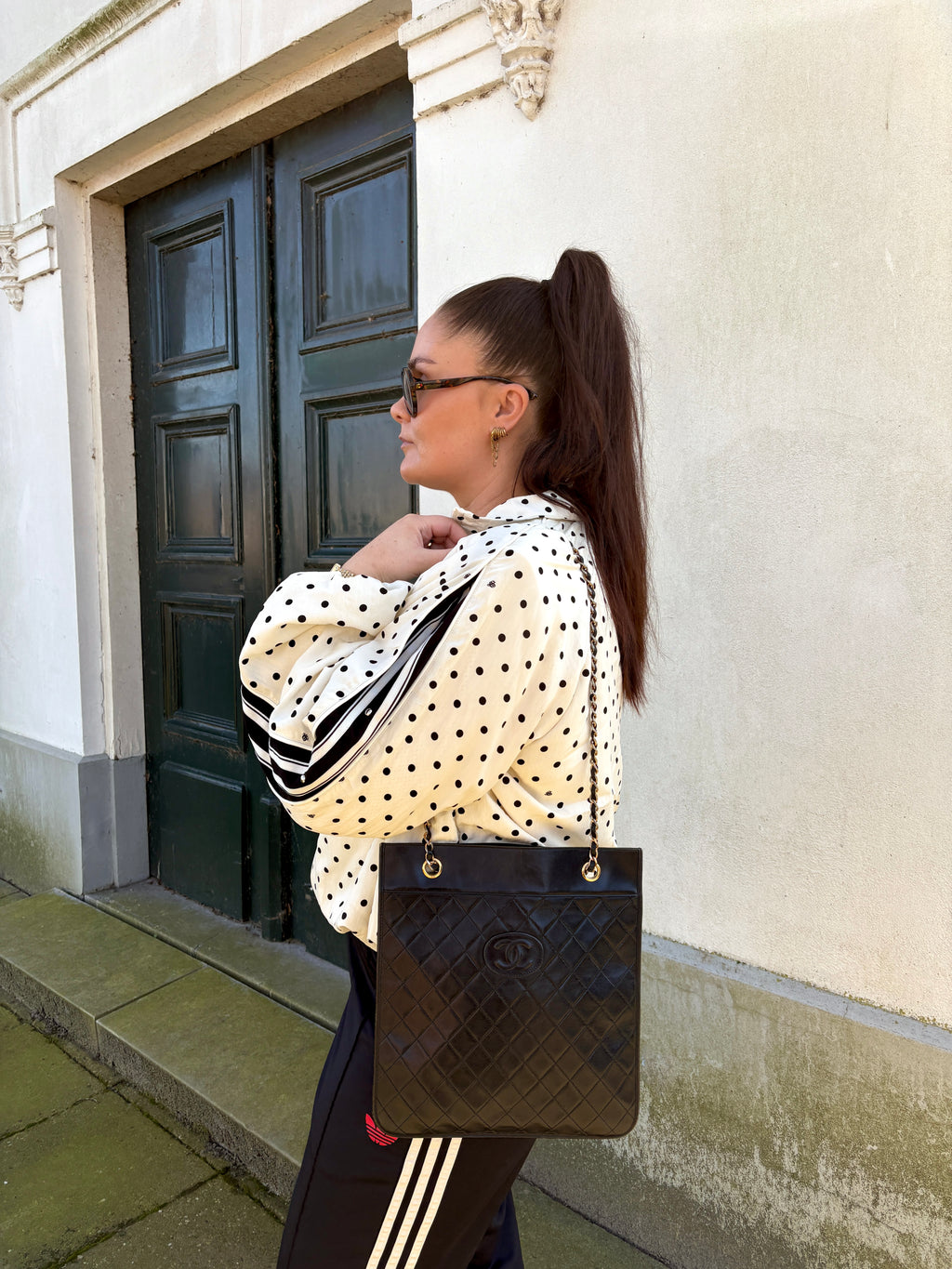 Chanel Vintage CC Tote lambskin