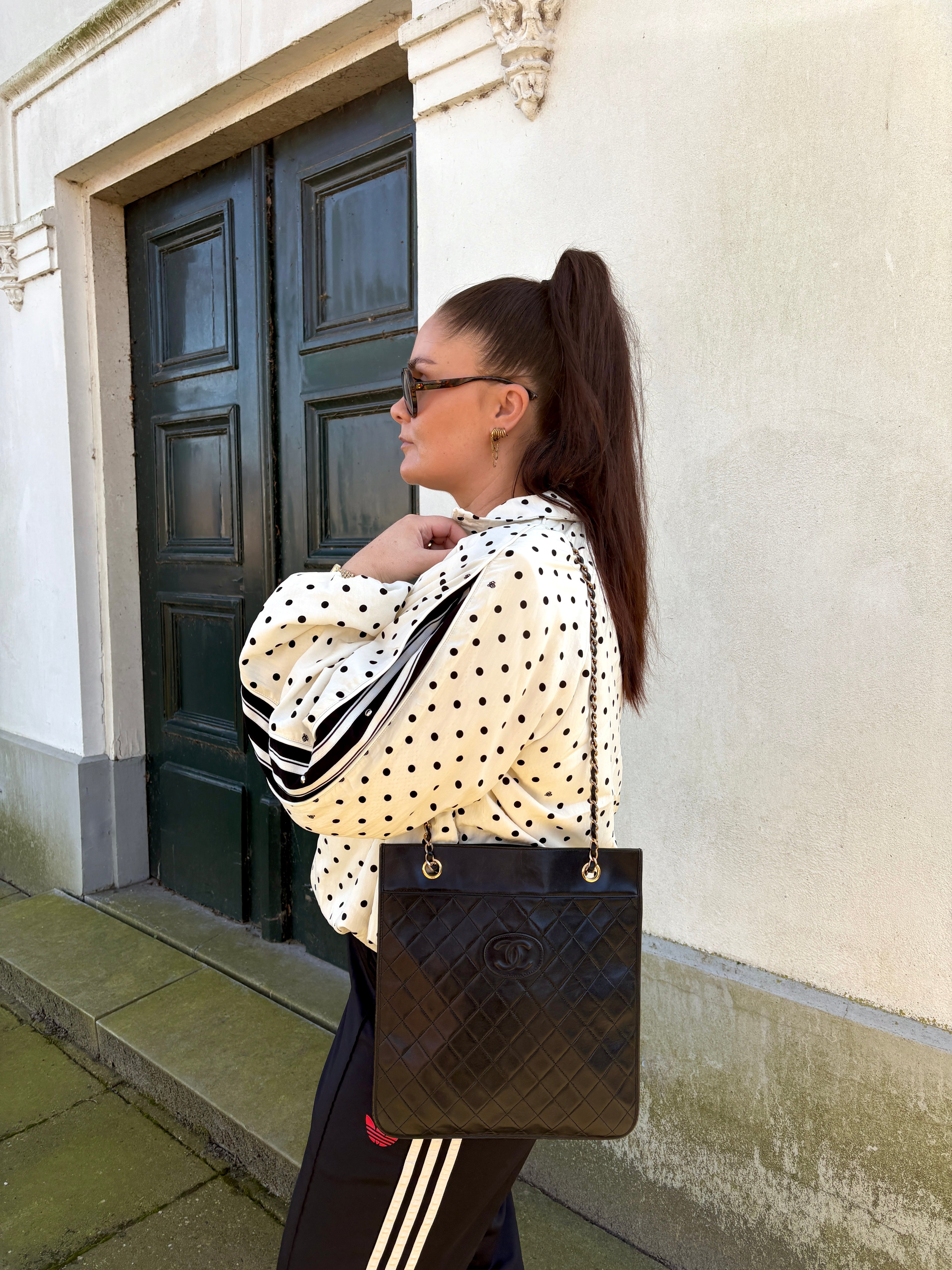 Chanel Vintage CC Tote lambskin