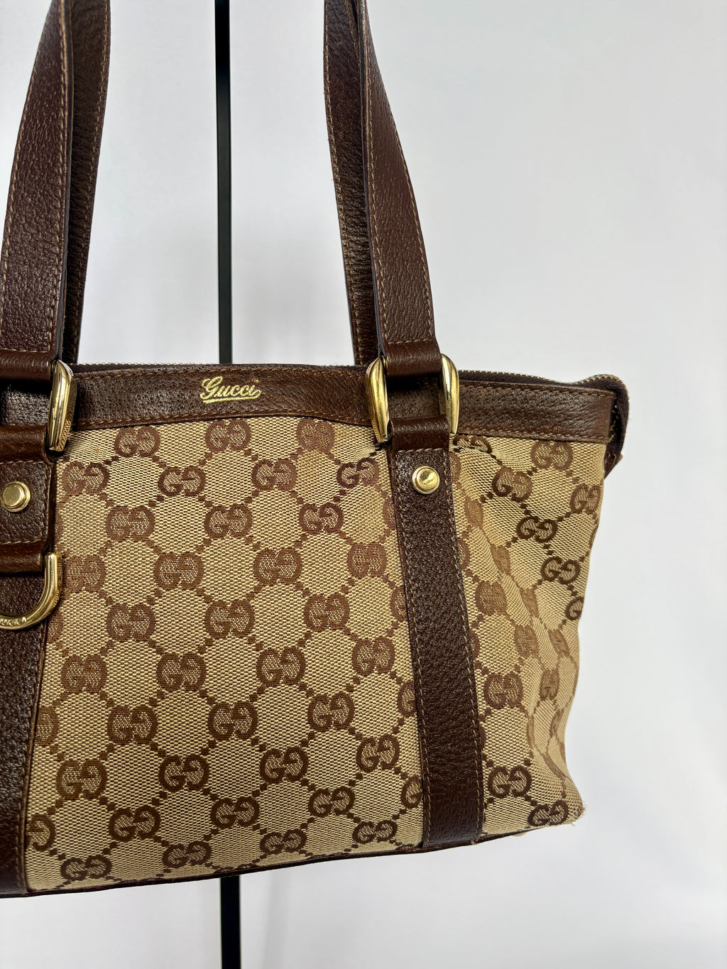 Gucci Abbey Monogram Tote mini beige GG canvas vintage