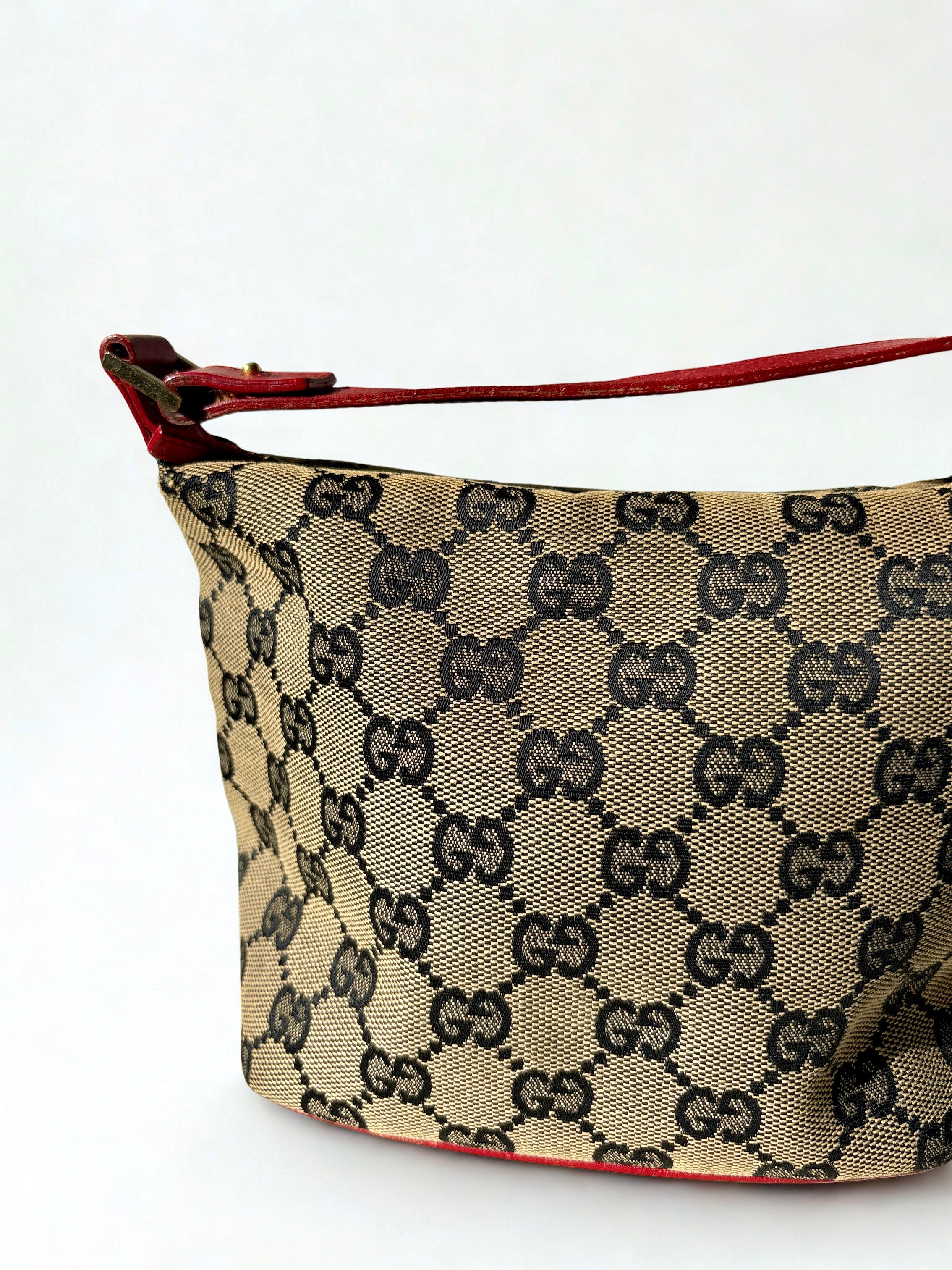 Gucci Monogram Canvas Pochette Boat Mini