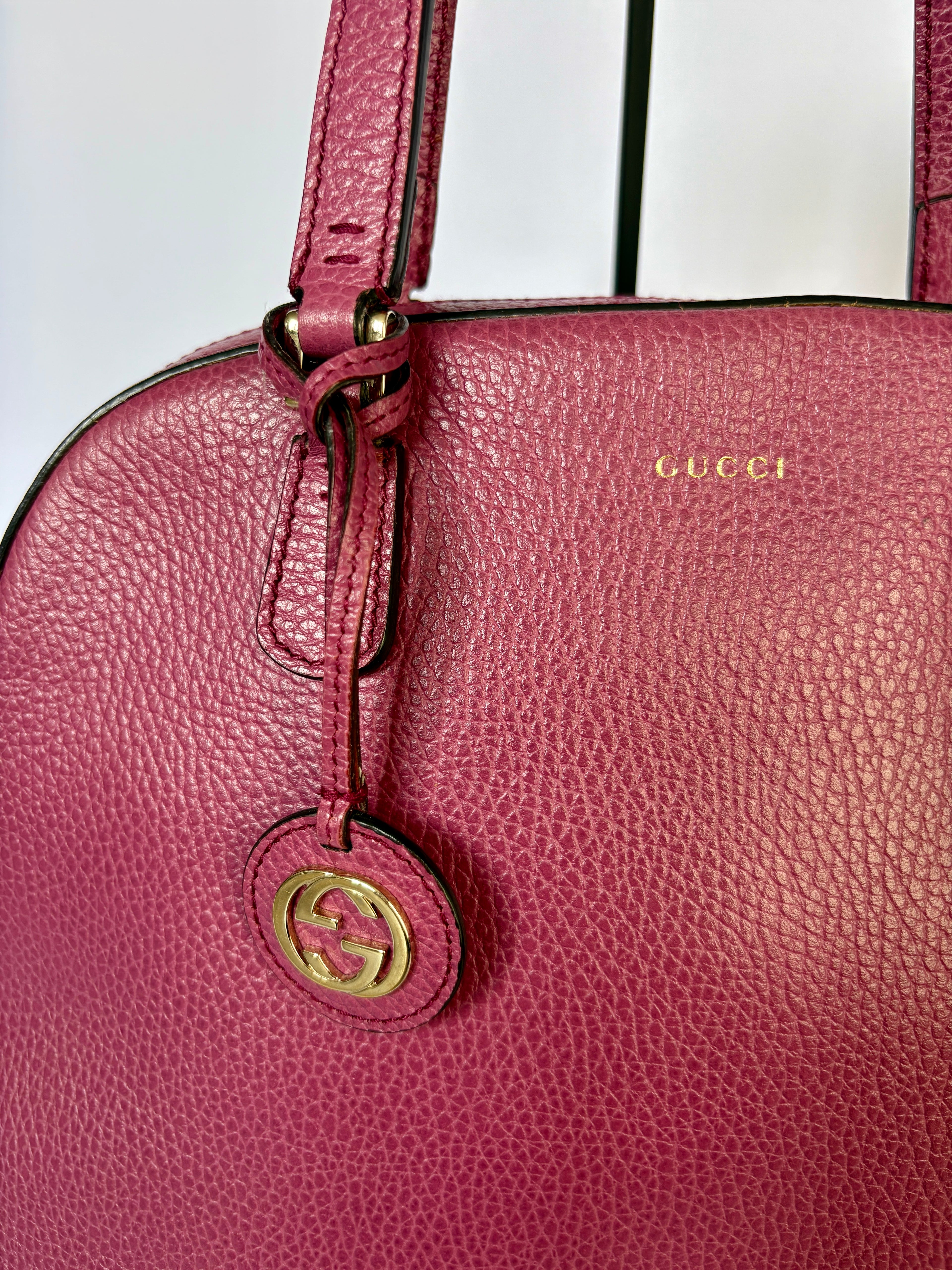 Gucci Lady Dollar Dome tas roze leer vintage designer