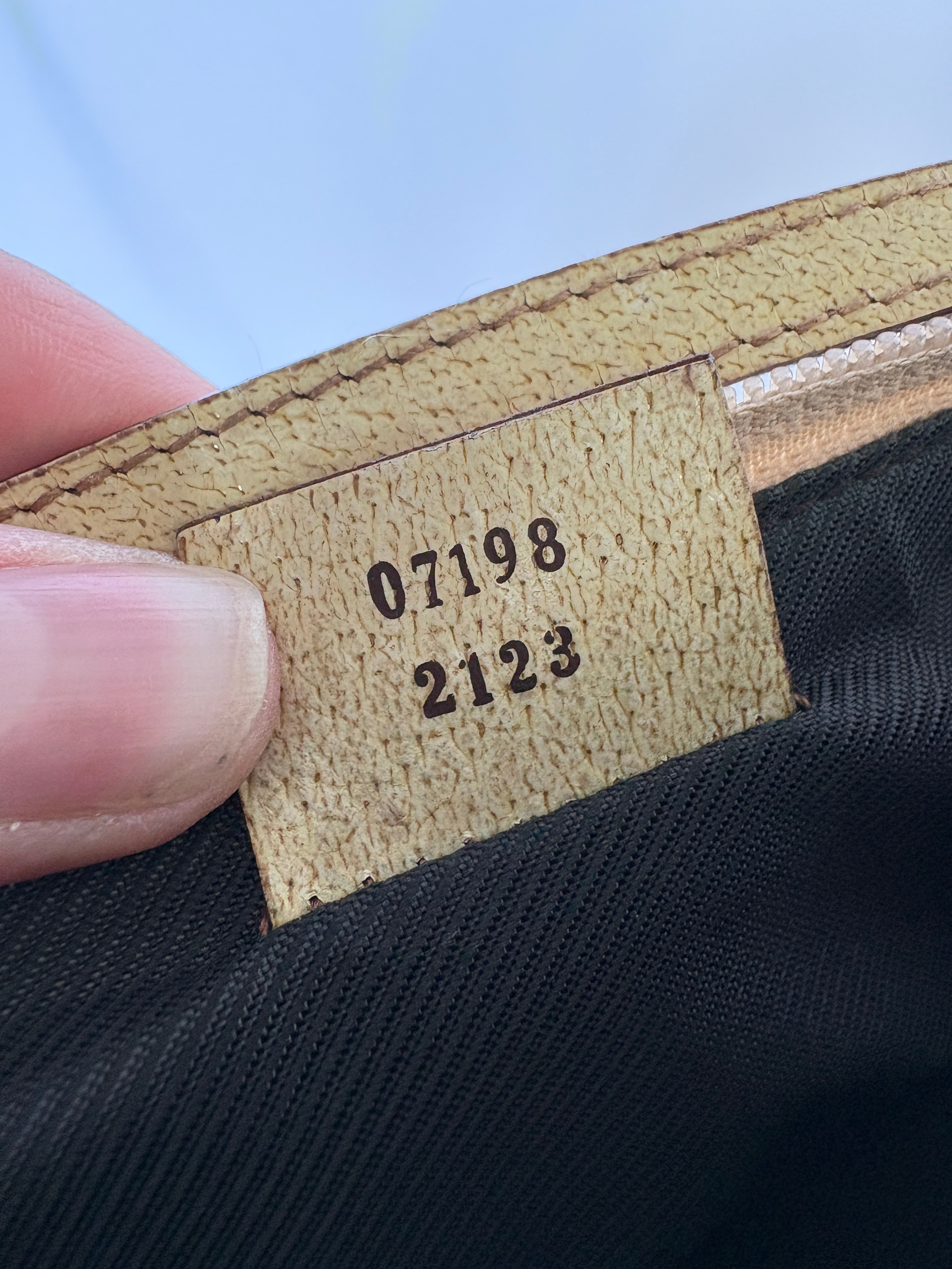 Gucci Pochette Boat Bag beige GG canvas vintage serienummer origineel