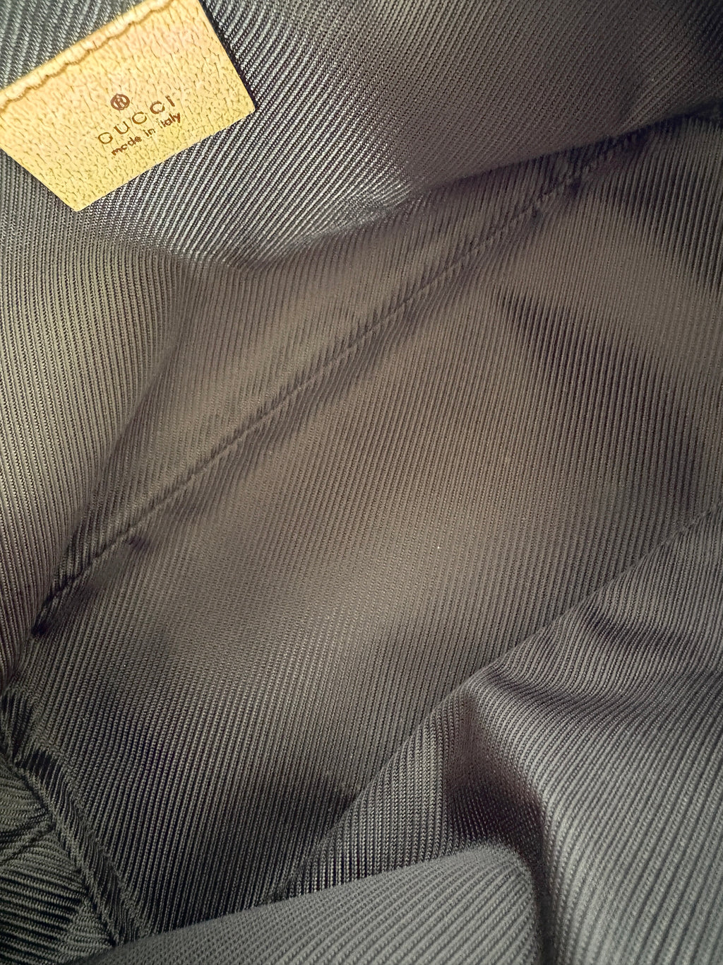 Gucci Pochette Boat Bag beige GG canvas vintage binnenzijde schoon