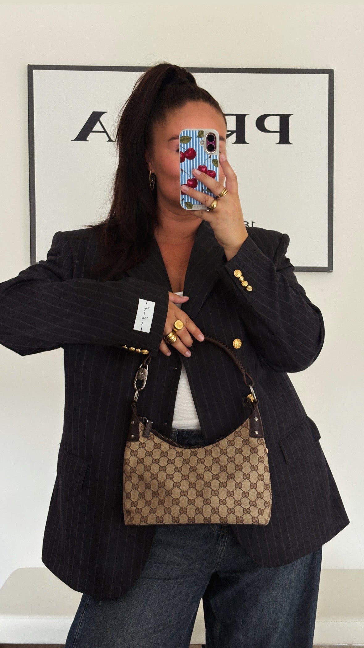 Gucci Lock Canvas Hobo