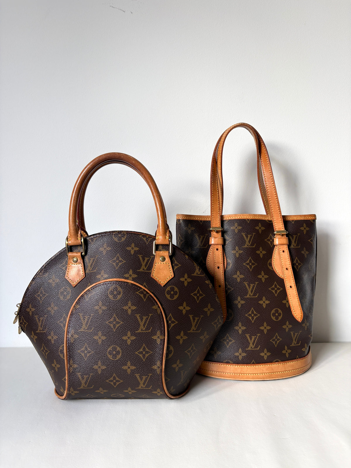 Pre-loved Louis Vuitton Ellipse PM + Louis Vuitton Bucket PM