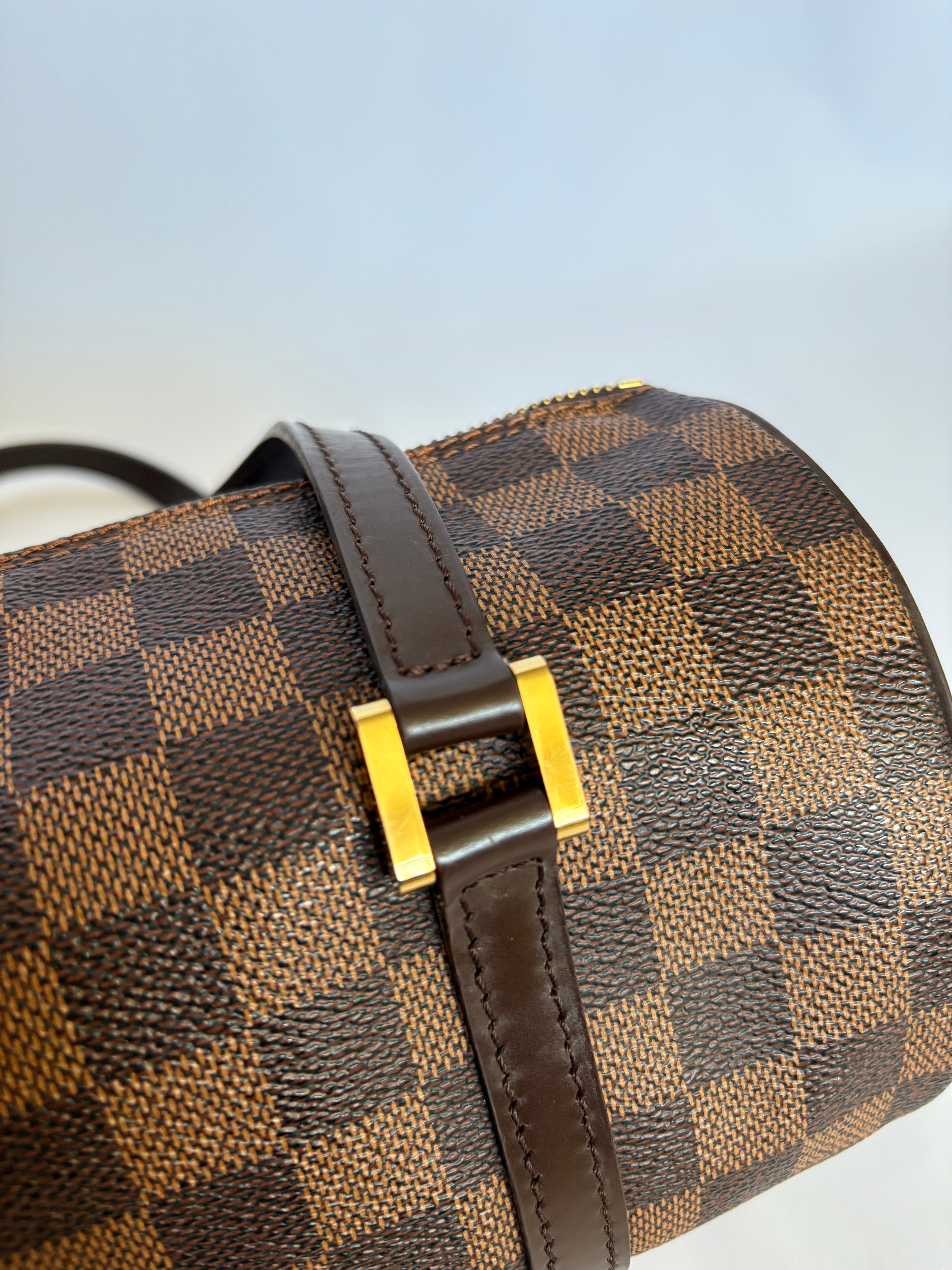 Louis Vuitton Papillon 26 Damier Ebene gouden hardware
