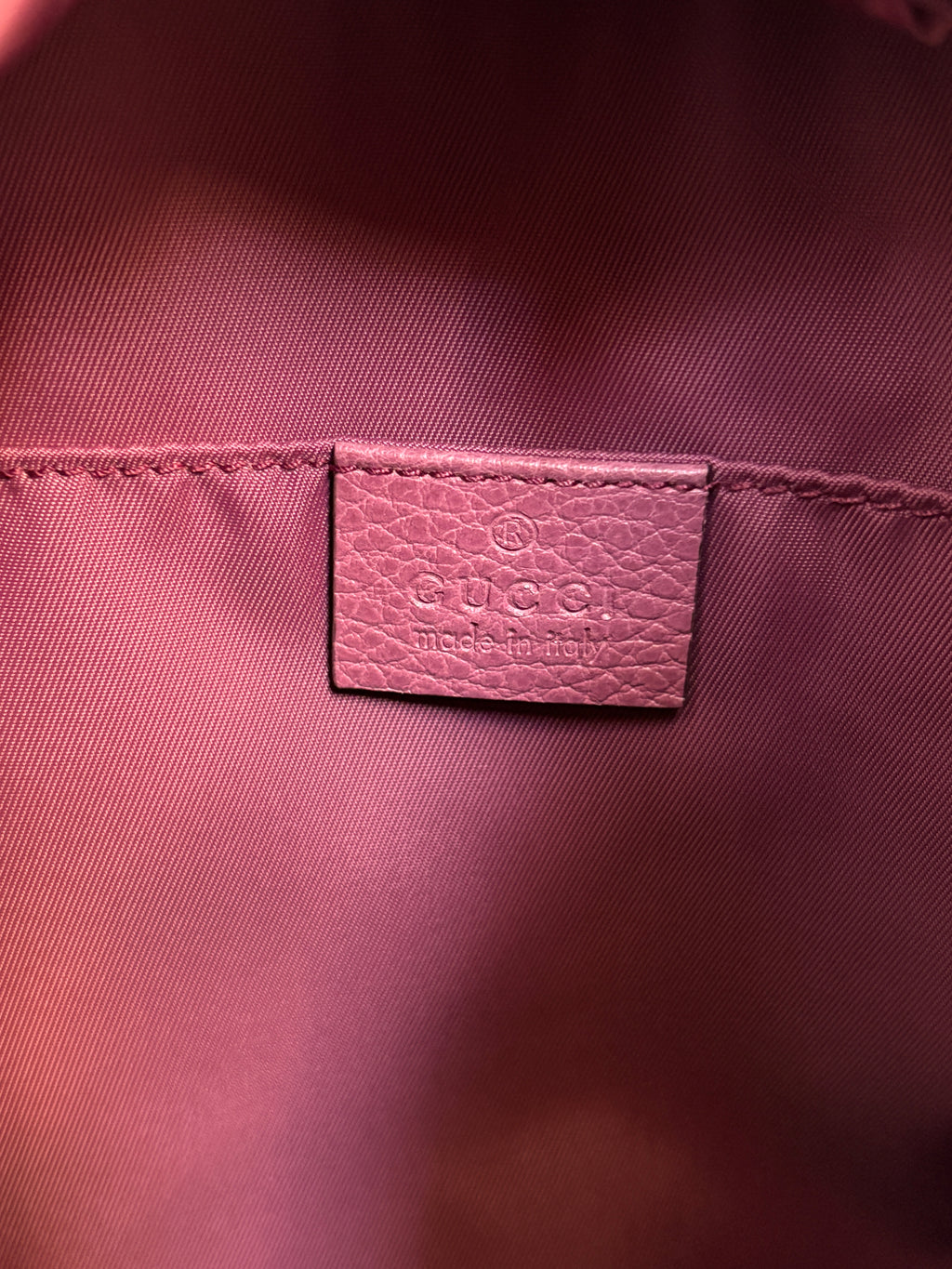 Gucci GG Monogram backpack berry logo leer