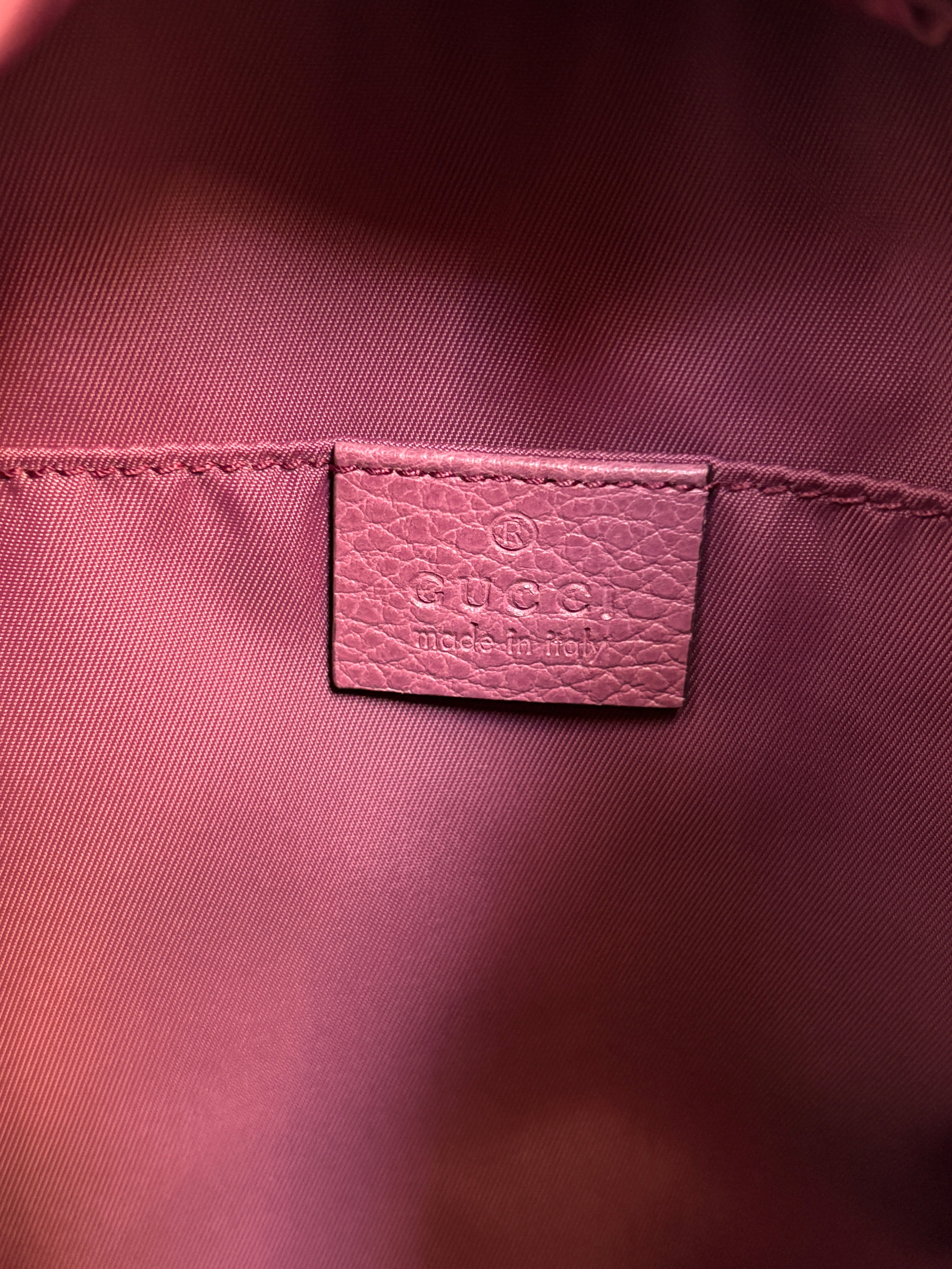 Gucci GG Monogram backpack berry logo leer