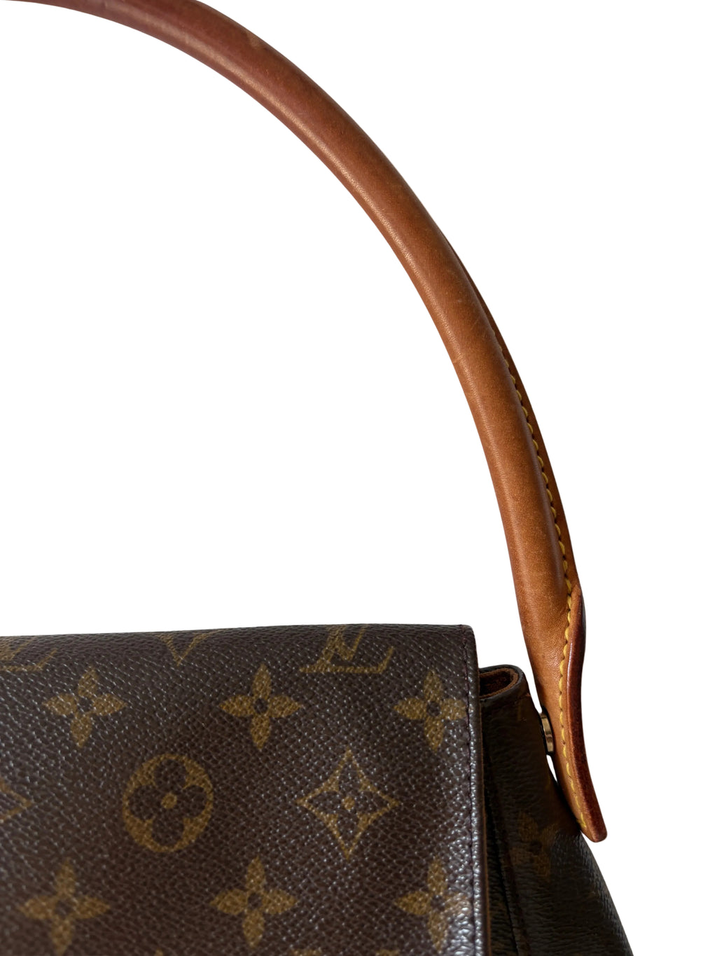 Pre-loved Louis Vuitton Looping PM mini, monogram canvas, vachetta handle
