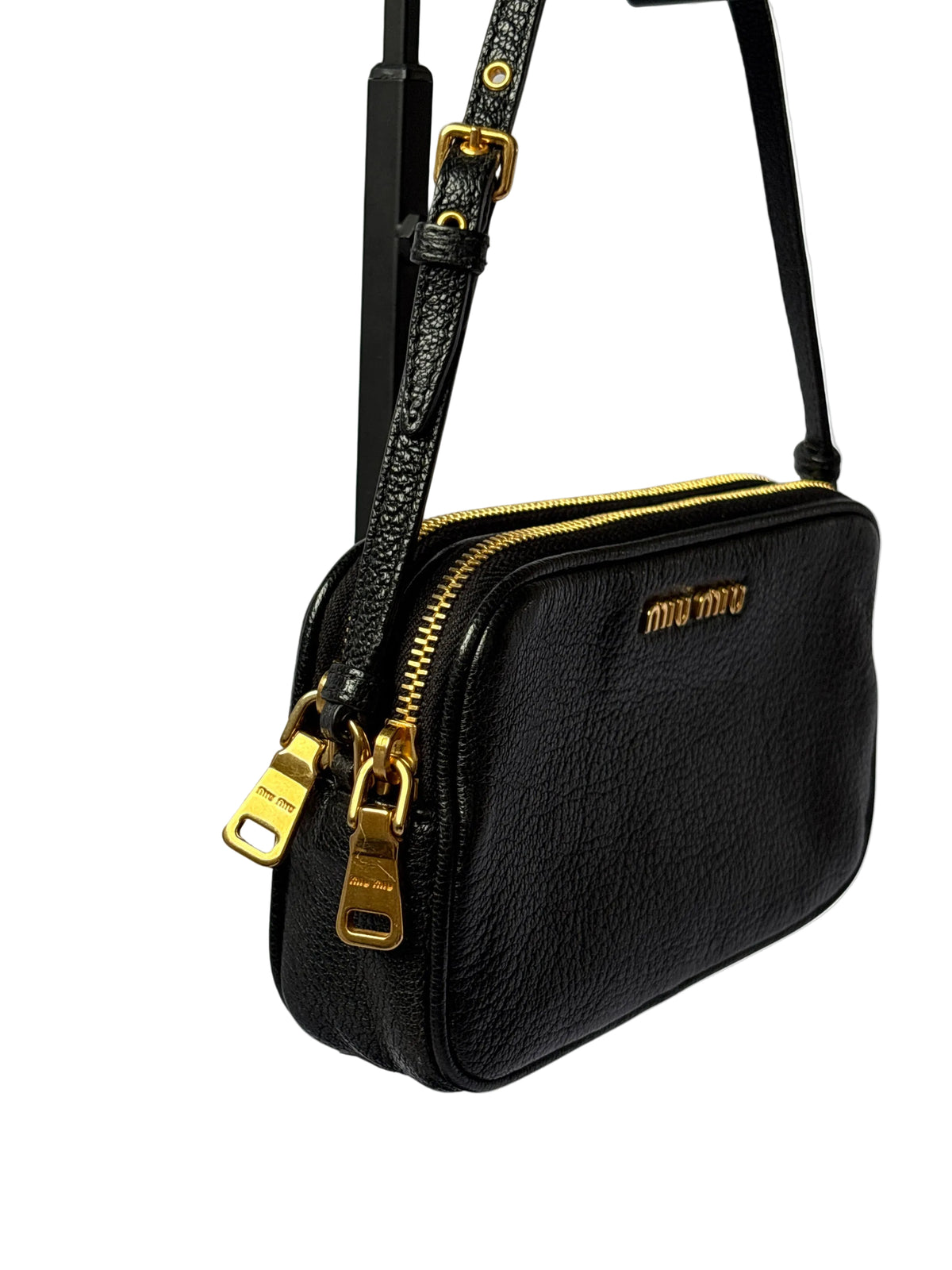 Miu Miu Madras Goatskin Double Zip Pochette
