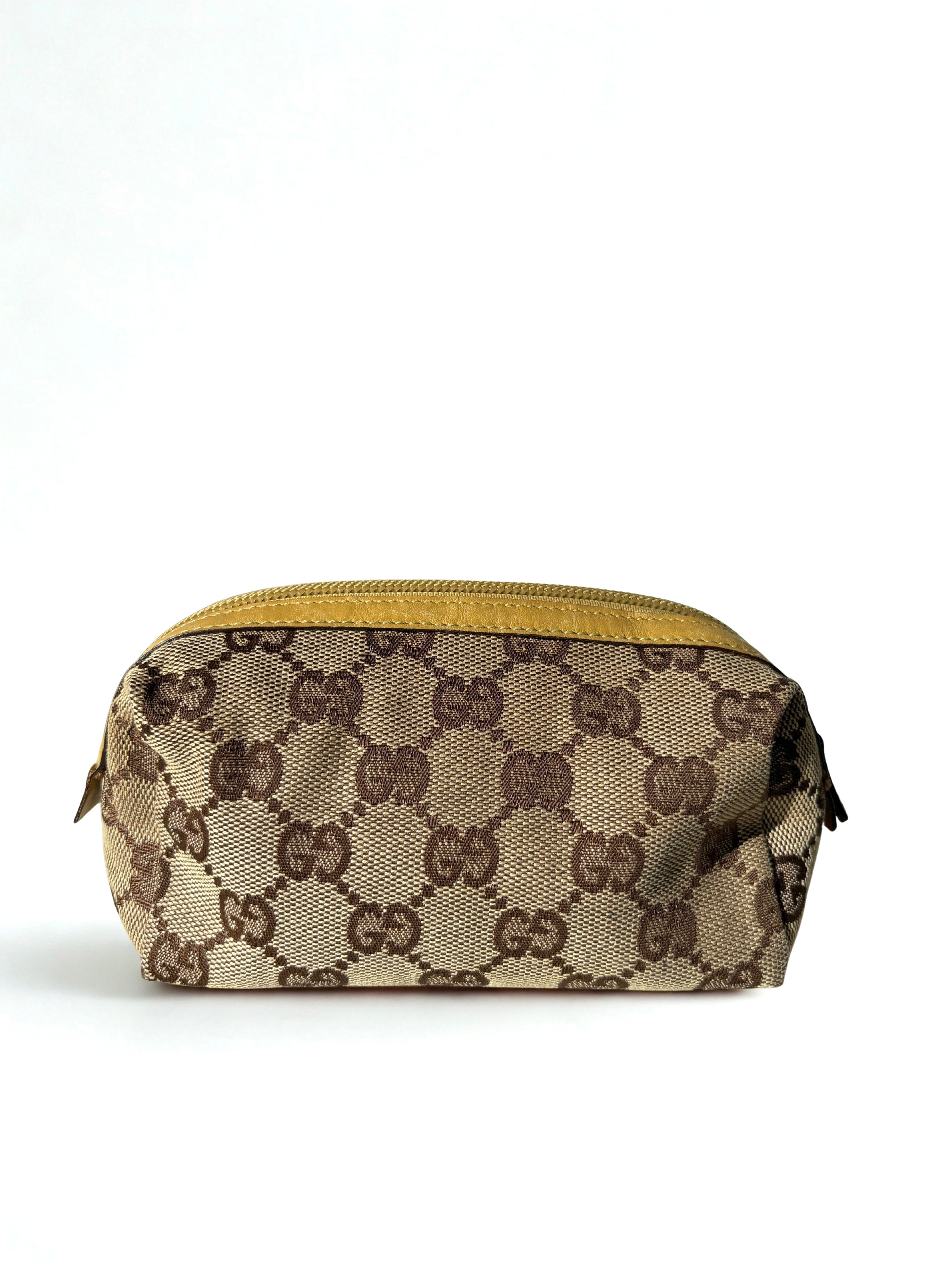Gucci Monogram Pouch Geel