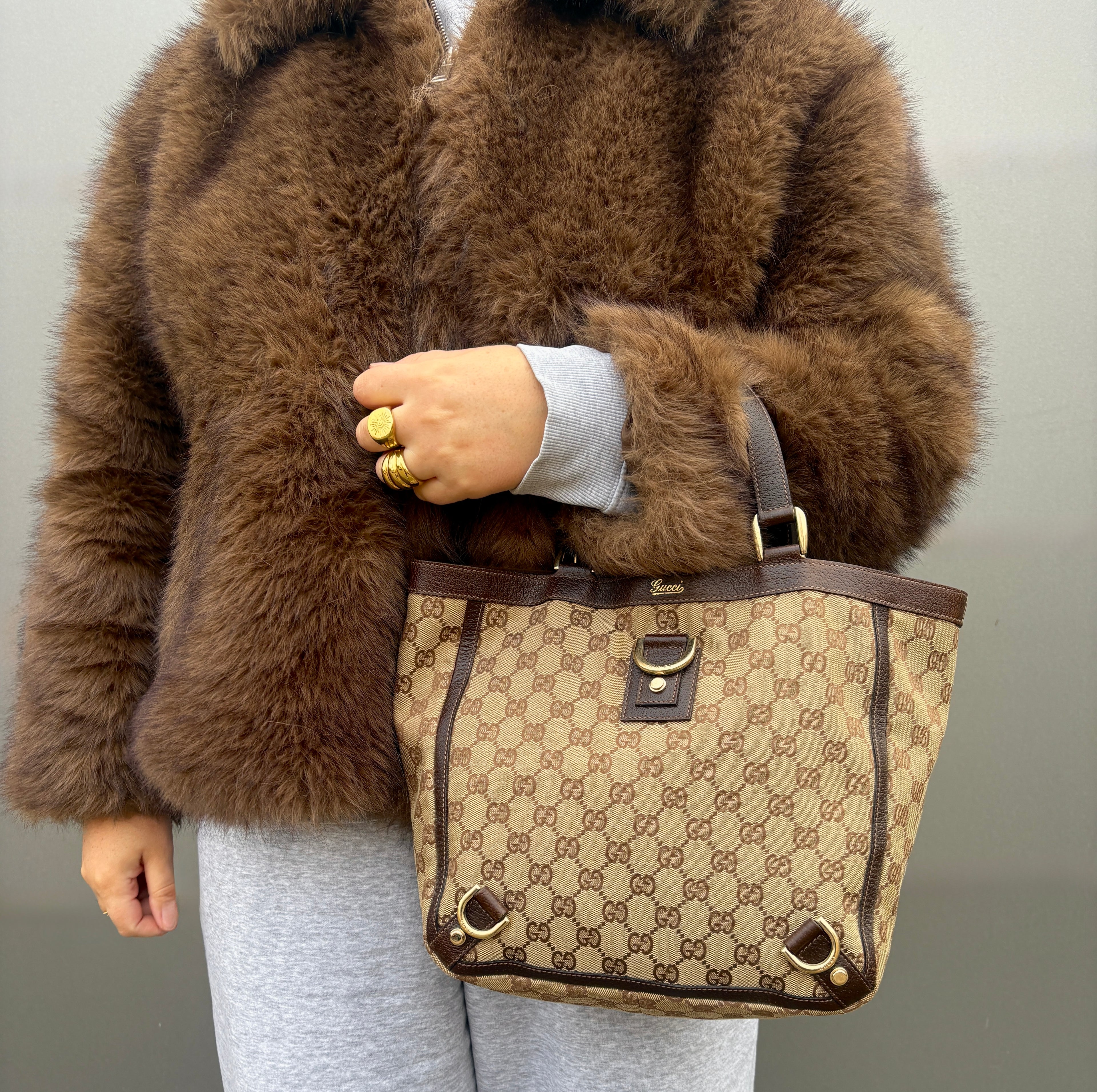 Gucci Abbey D Ring Canvas