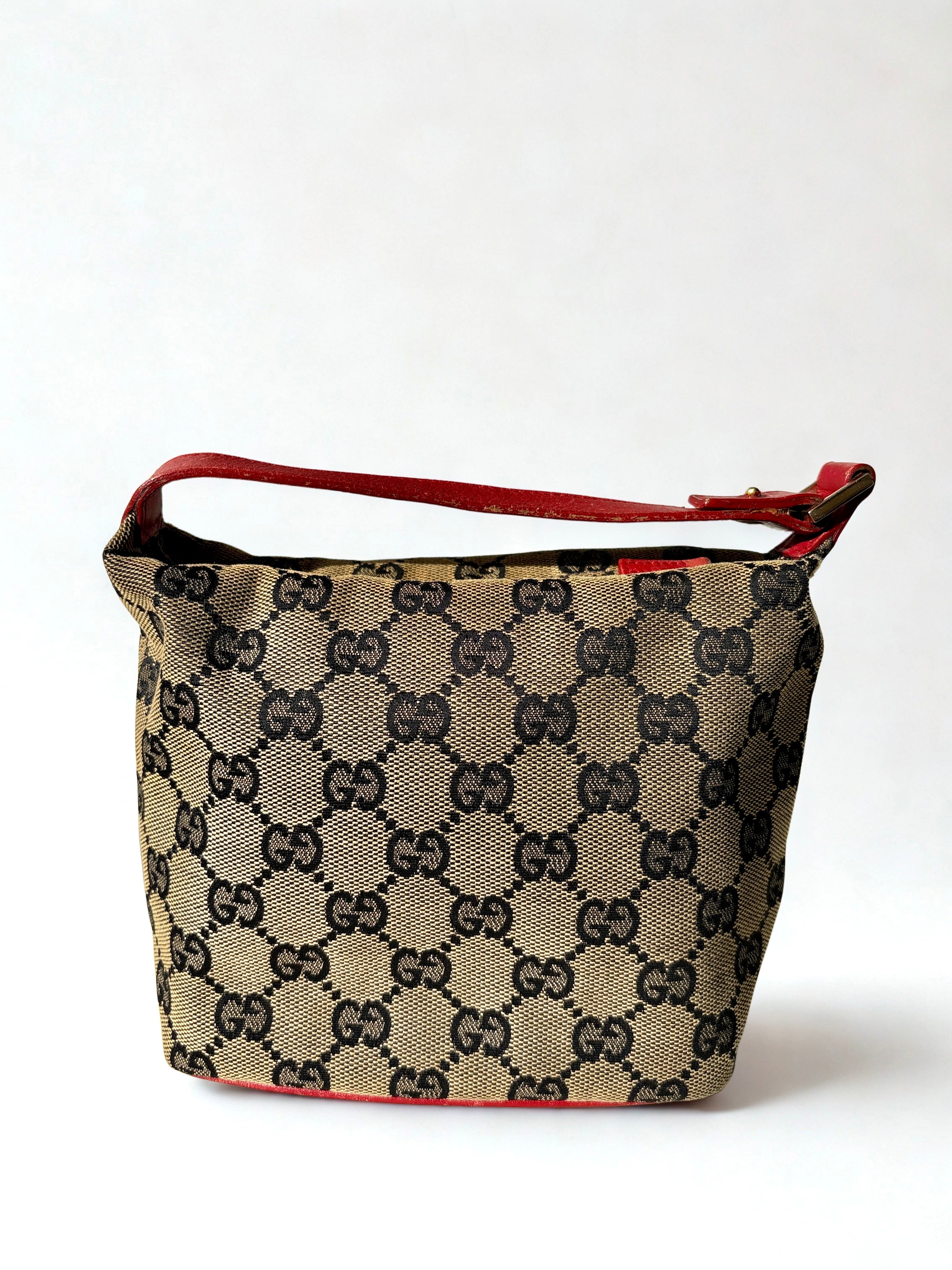 Gucci Monogram Canvas Pochette Boat Mini