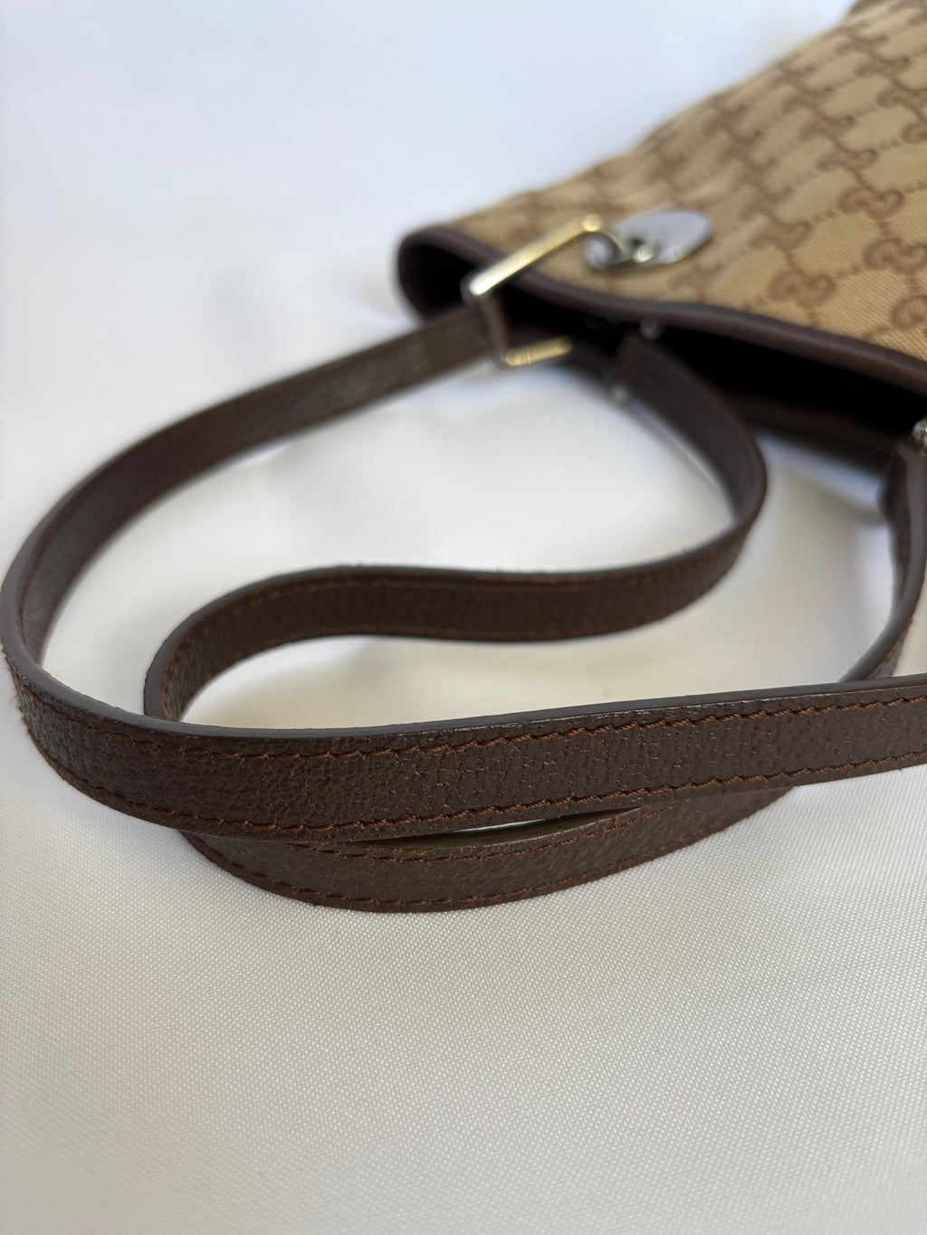 Gucci canvas eclipse tote handtas