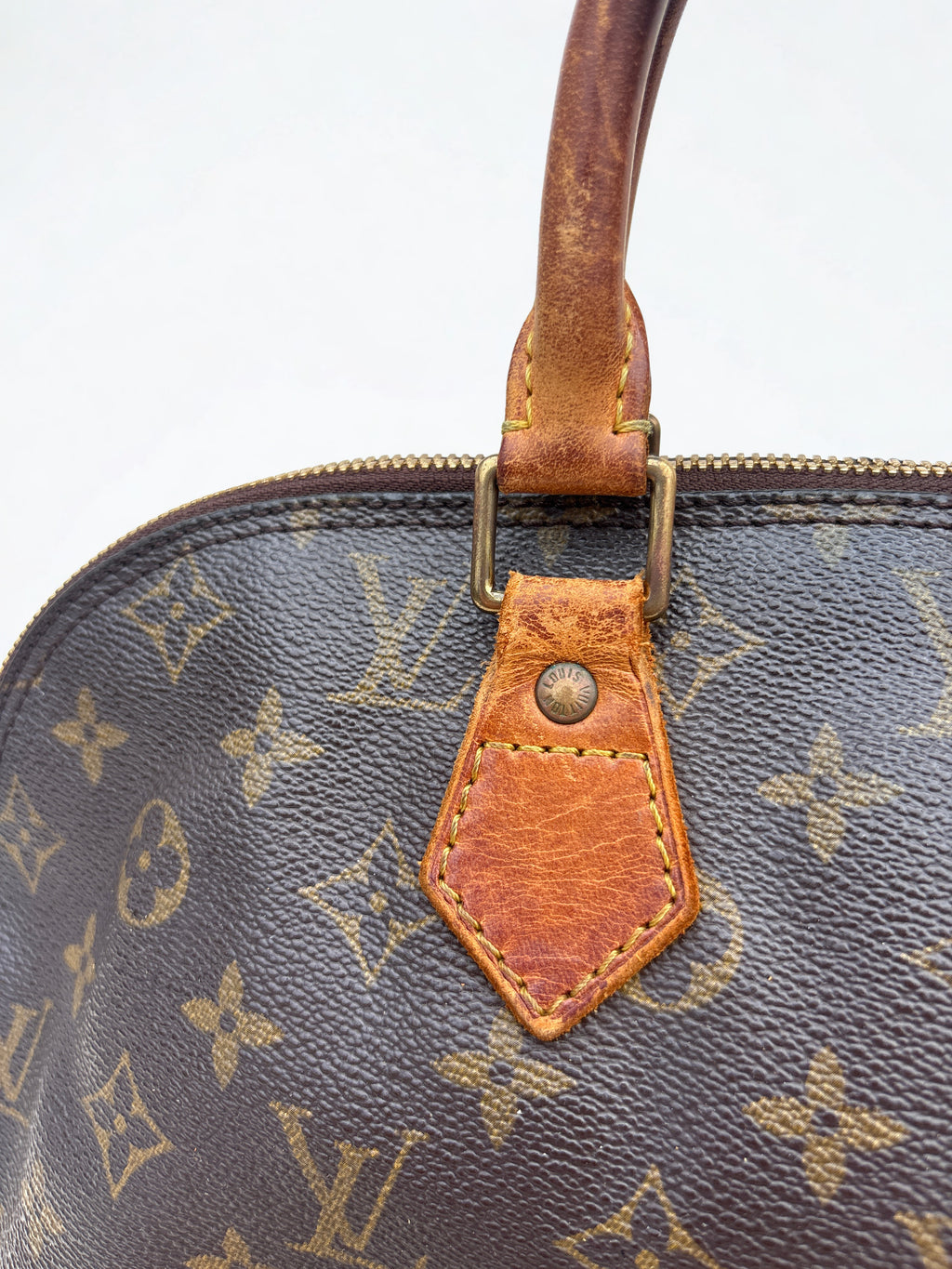 Louis Vuitton Monogram Old details vachetta leer