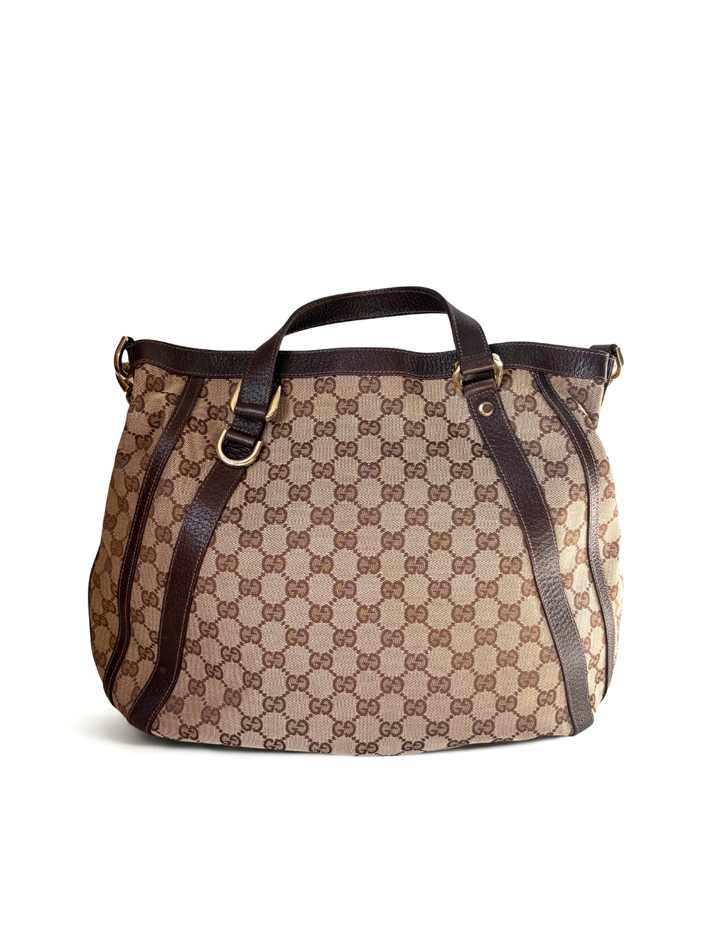 Gucci Convertible Monogram Abbey Hobo Tote