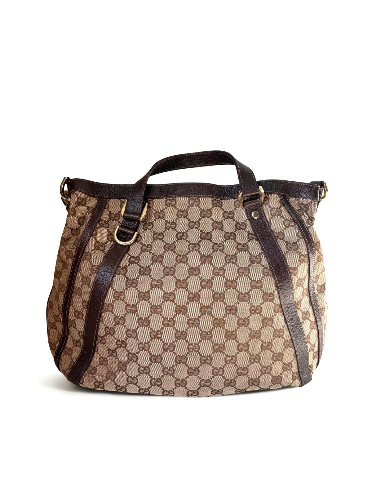 Gucci Convertible Monogram Abbey Hobo Tote