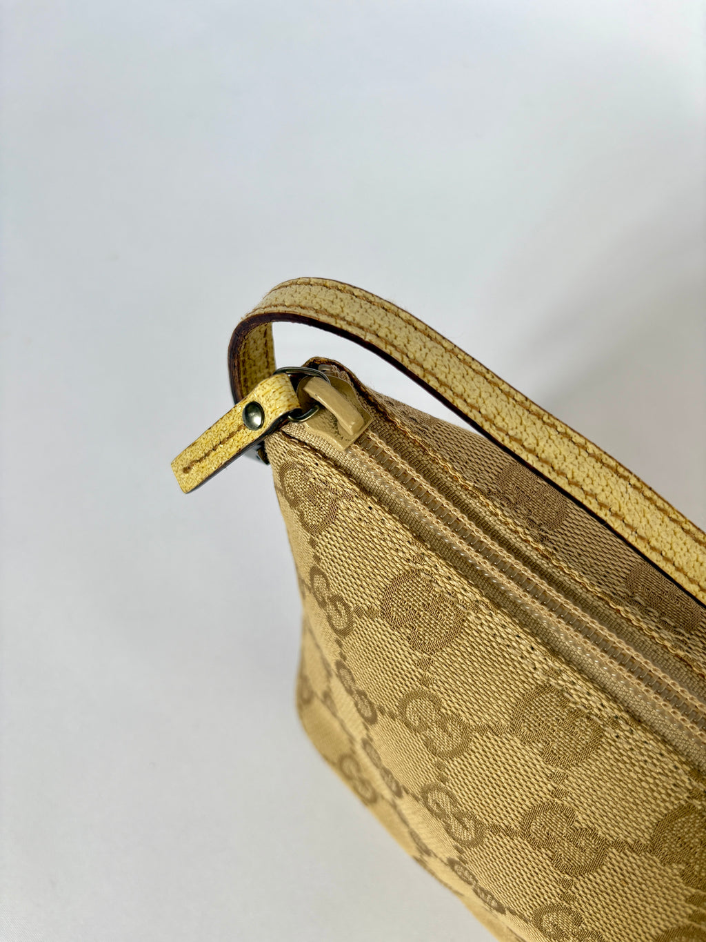 Gucci Pochette Boat Bag beige GG canvas vintage beige rits