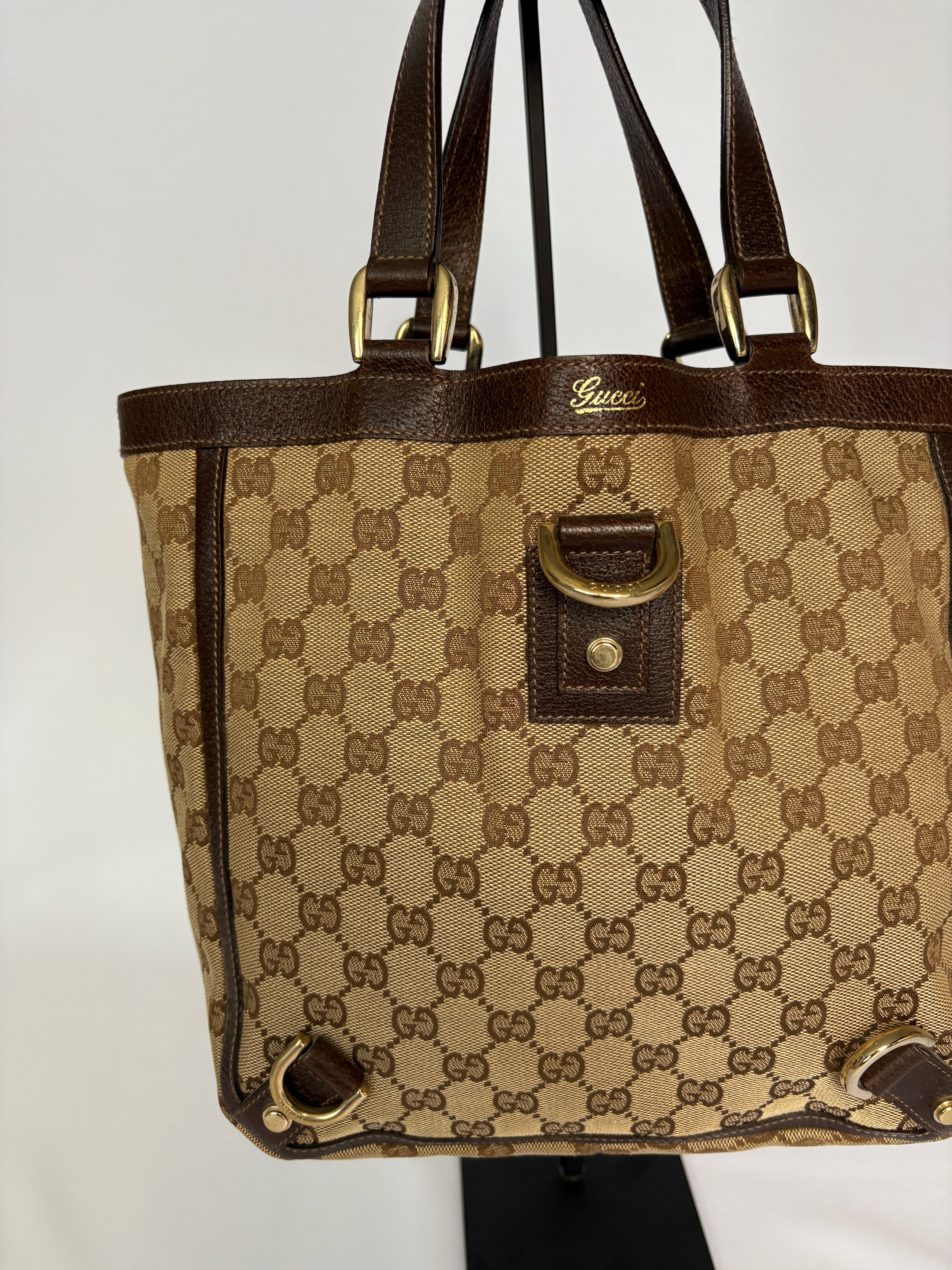 Gucci Abbey D ring Monogram Canvas