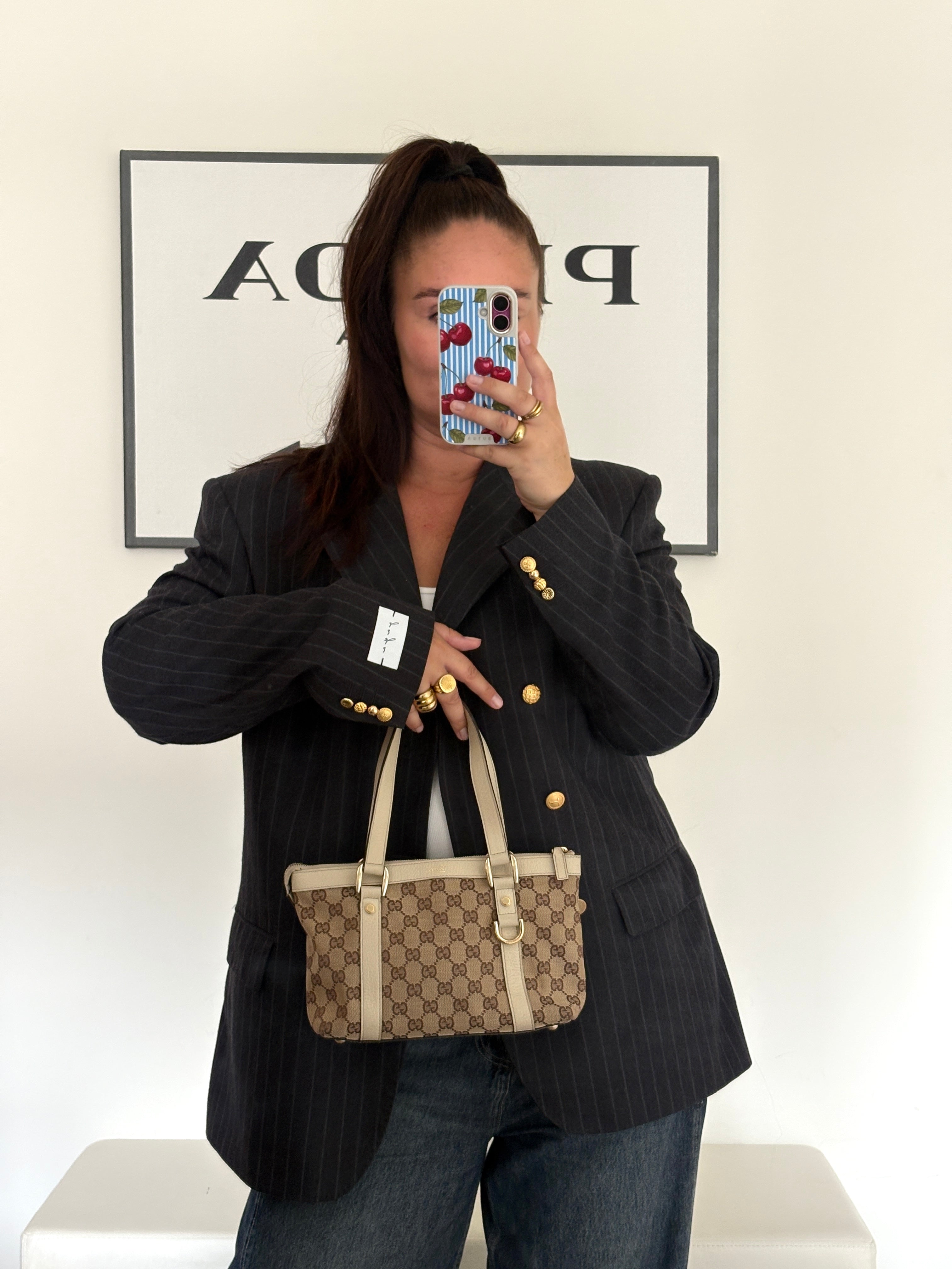 Gucci Abbey D-Ring Tote beige
